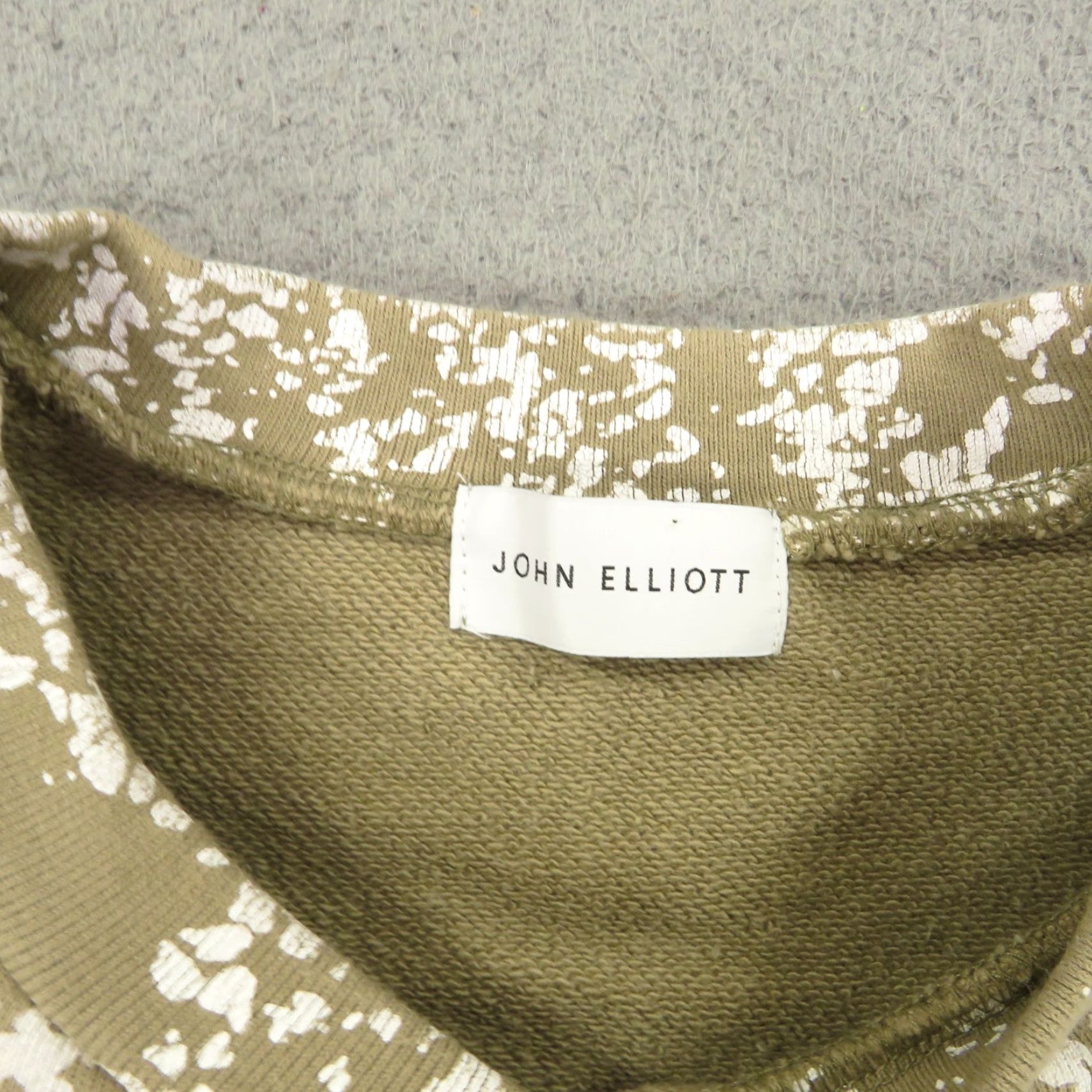 John Elliott John Elliott Sweatshirt Mens XS Tan White Paint Splatter Pullover Terry Crew Size US XS / EU 42 / 0 - 4 Thumbnail