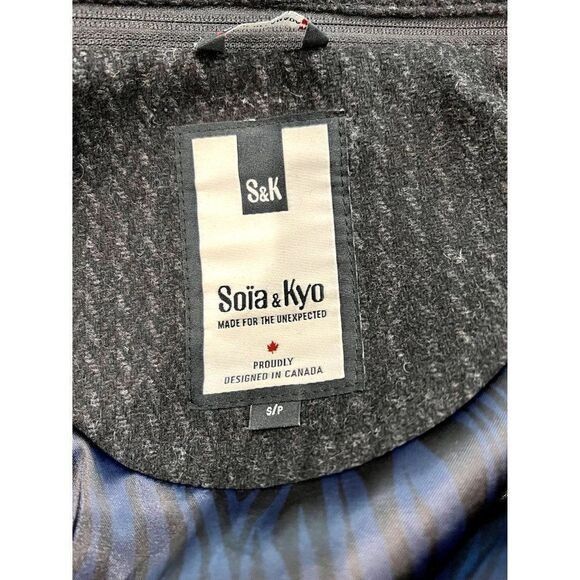 Soia & Kyo Soia & Kyo Wool Peacoat with Quilted Leather Sleeves and Rem Size S / US 4 / IT 40 - 6 Thumbnail