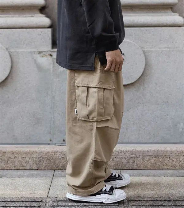 Japanese Brand Multi-pocket street loose casual straight cargo trousers Size US 32 / EU 48 - 8 Thumbnail