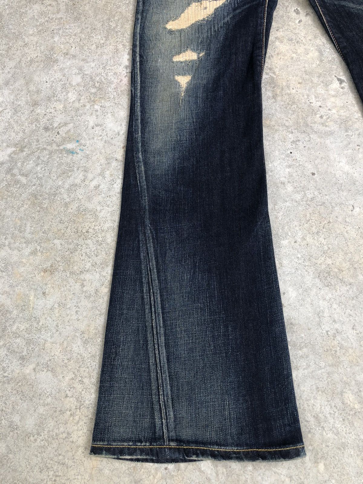 If Six Was Nine Japanese Edwin Blue Trip Flared Jeans Distressed Jeans Size US 32 / EU 48 - 6 Thumbnail