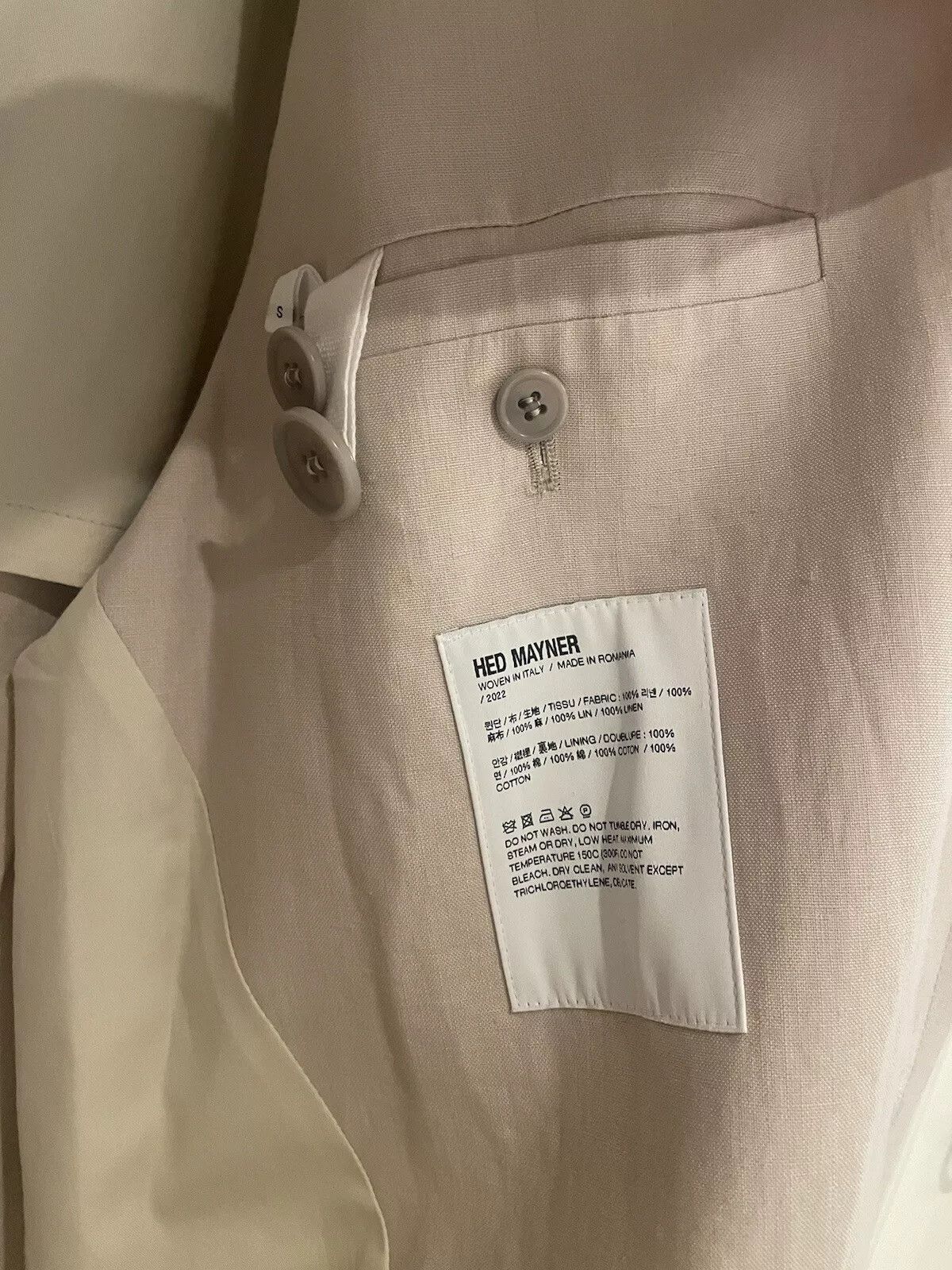 Hed Mayner Linen Trench Coat Size US S / EU 44-46 / 1 - 5 Thumbnail
