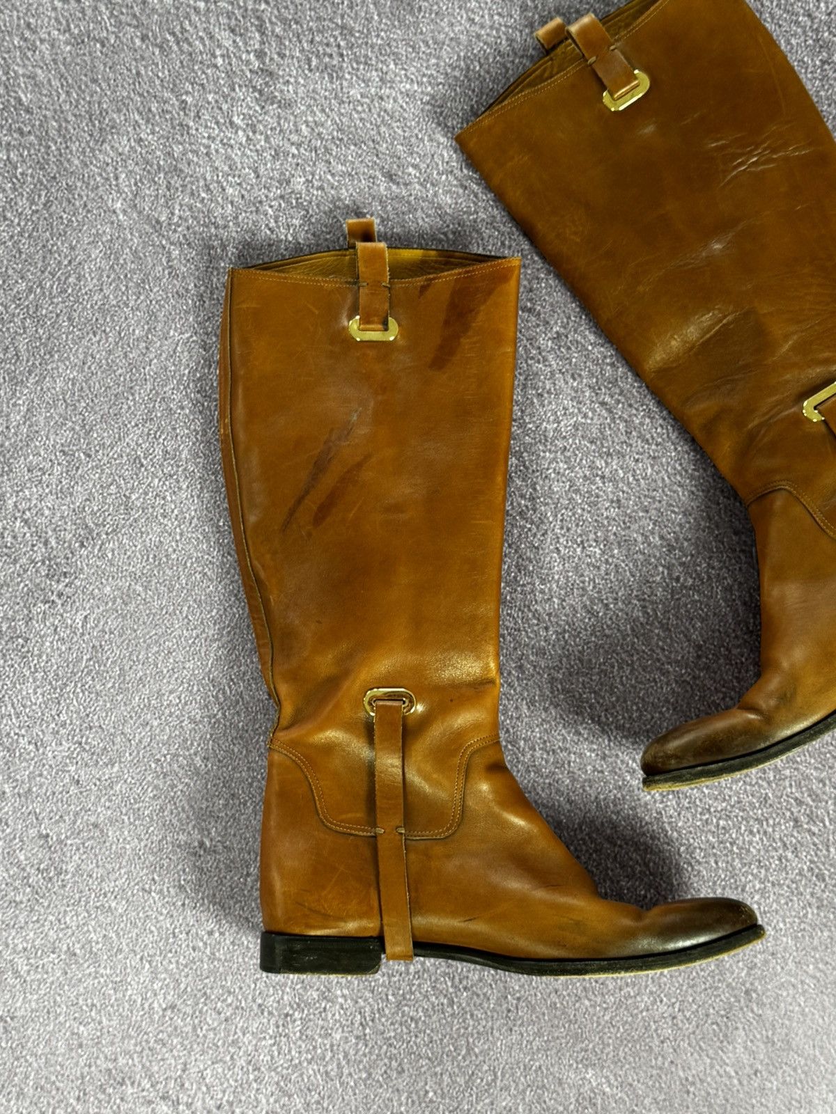 Ralph Lauren Vintage Ralph Lauren Luxury Leather Distressed 90s Boots Size US 10 / IT 40 - 12 Thumbnail