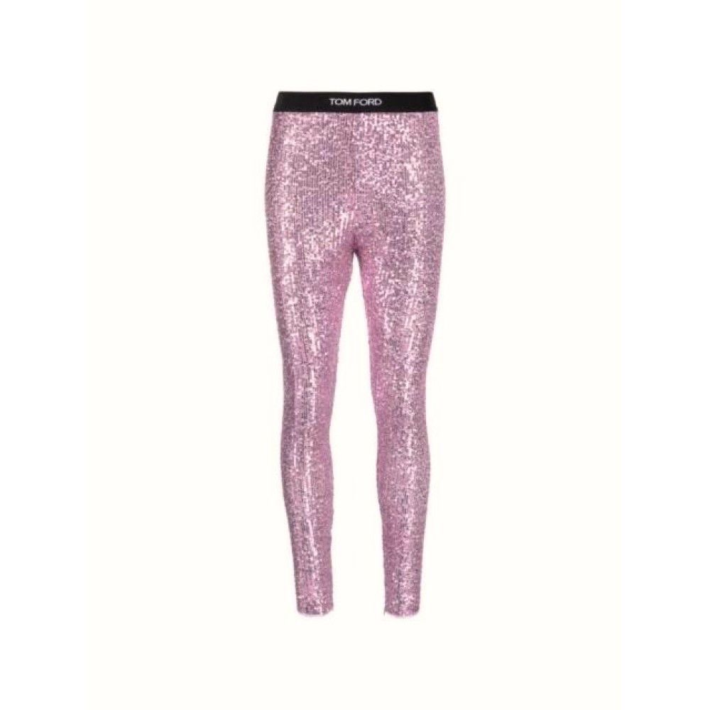 o1loc1c0924 PAW436 Liquid Sequin Leggings in Pink