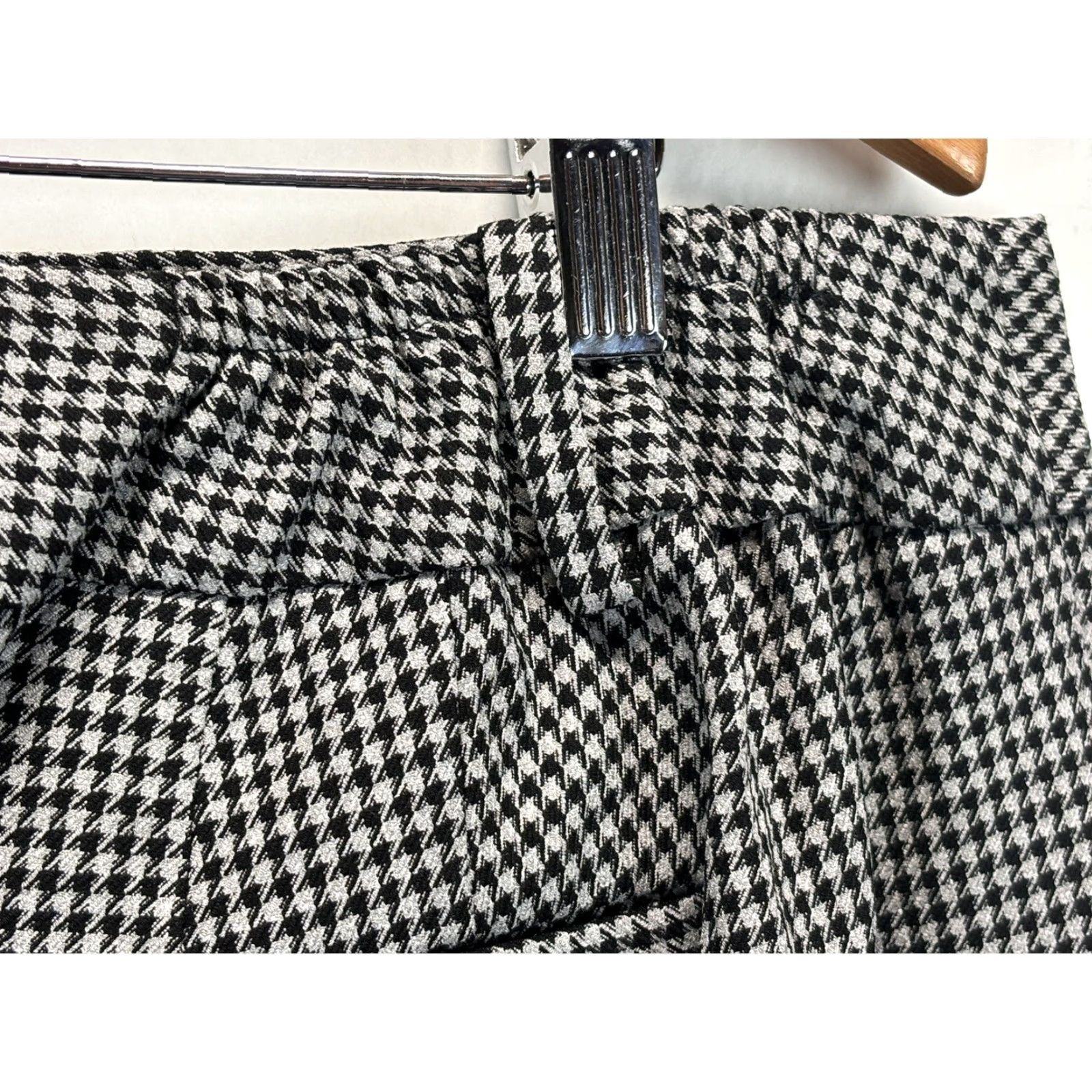 Talbots VINTAGE? No. Just: Talbots Hampshire Pants 24W Plus Houndstooth Dress Pants Women Black Grey High Waist Polyester Blend Size 42" / US 20 - 6 Thumbnail