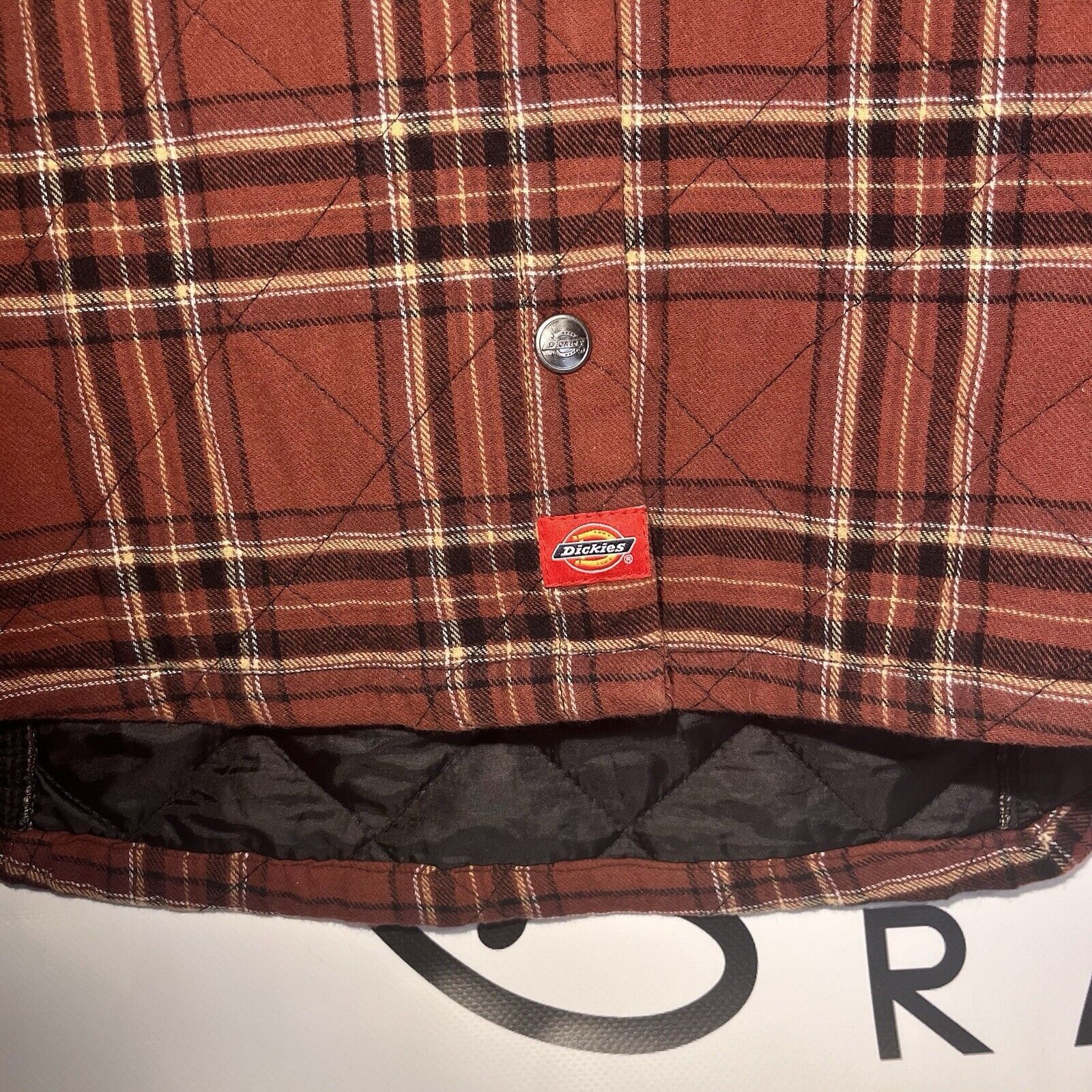 Dickies Dickies Rust Red Plaid Quilted Lined Shirt Jacket Womens XL Size XL / US 12-14 / IT 48-50 - 2 Thumbnail