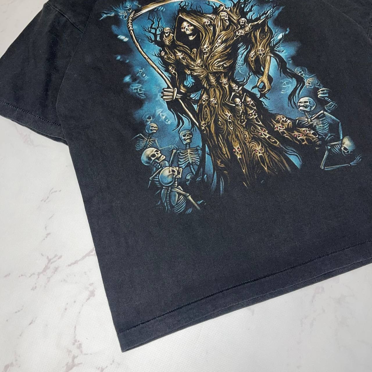 Vintage Vintage Black Grim Reaper 2000s Horror Graphic T Shirt Sz L Size US L / EU 52-54 / 3 - 4 Thumbnail