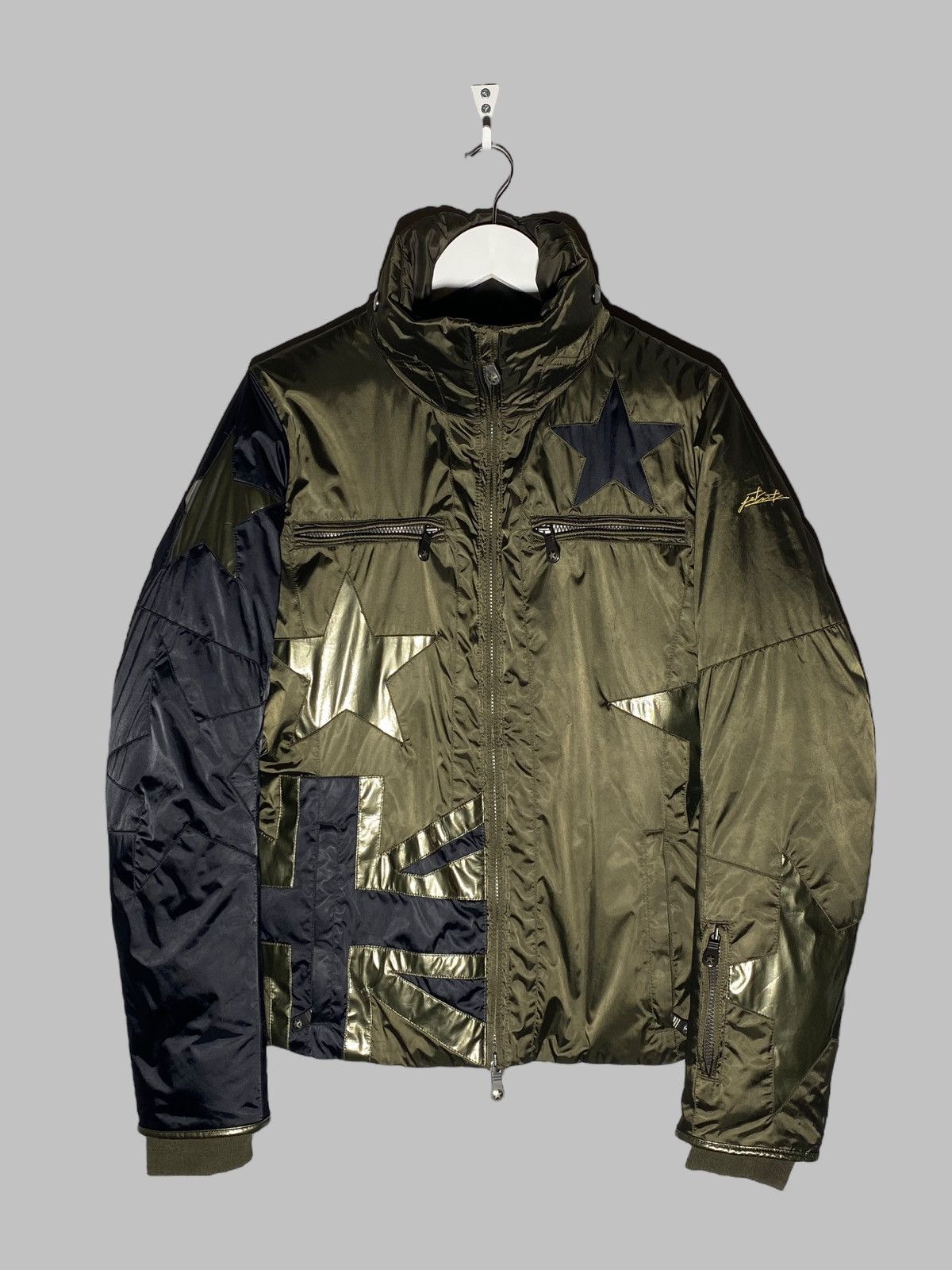 JET SET Rare Jet Set St. Moritz GB flag Stars Ski Down Jacket Size L / US 10 / IT 46 - 1 Thumbnail