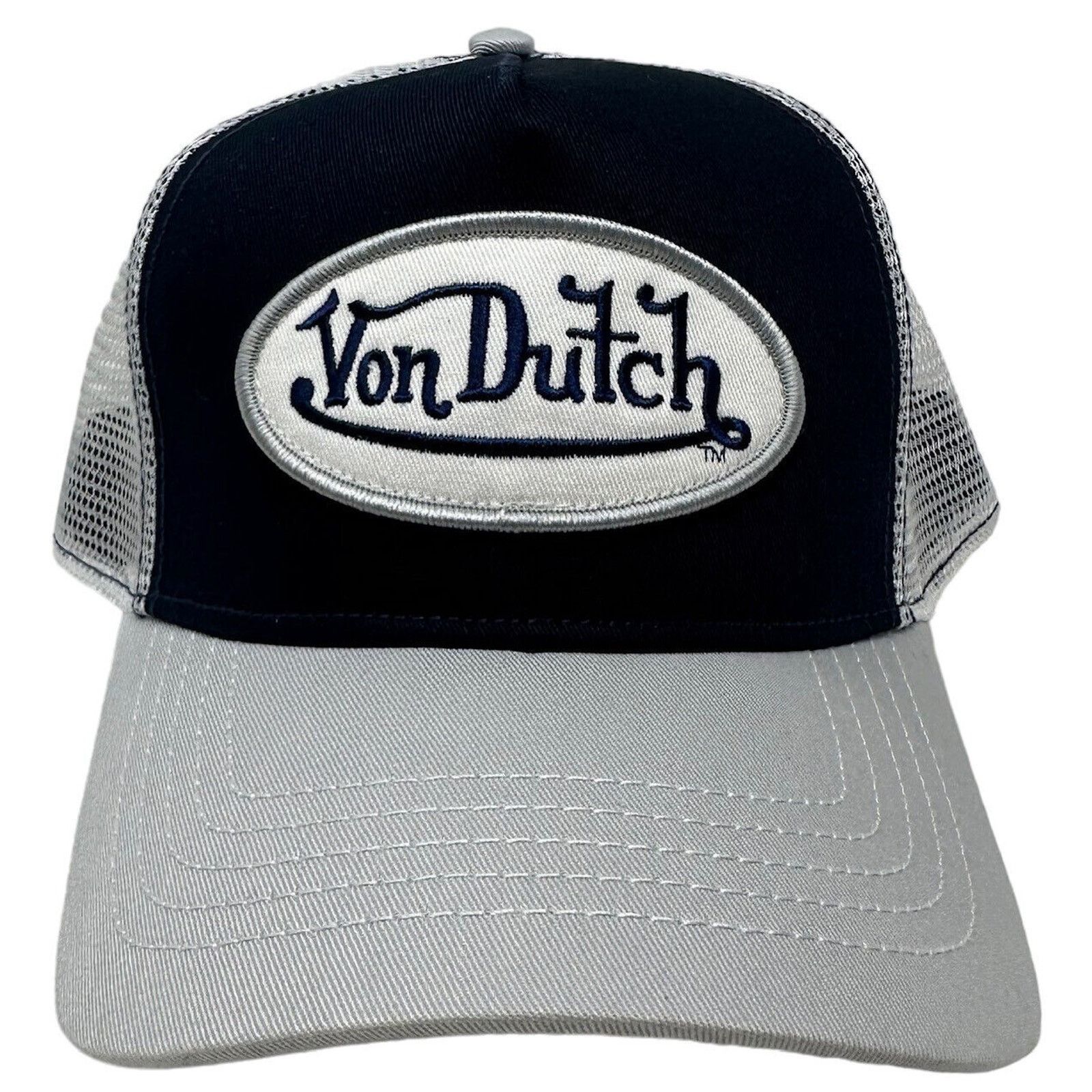 Von Dutch Von Dutch Trucker Hat Navy Silver Embroidered Logo Patch Cap Size ONE SIZE - 2 Thumbnail