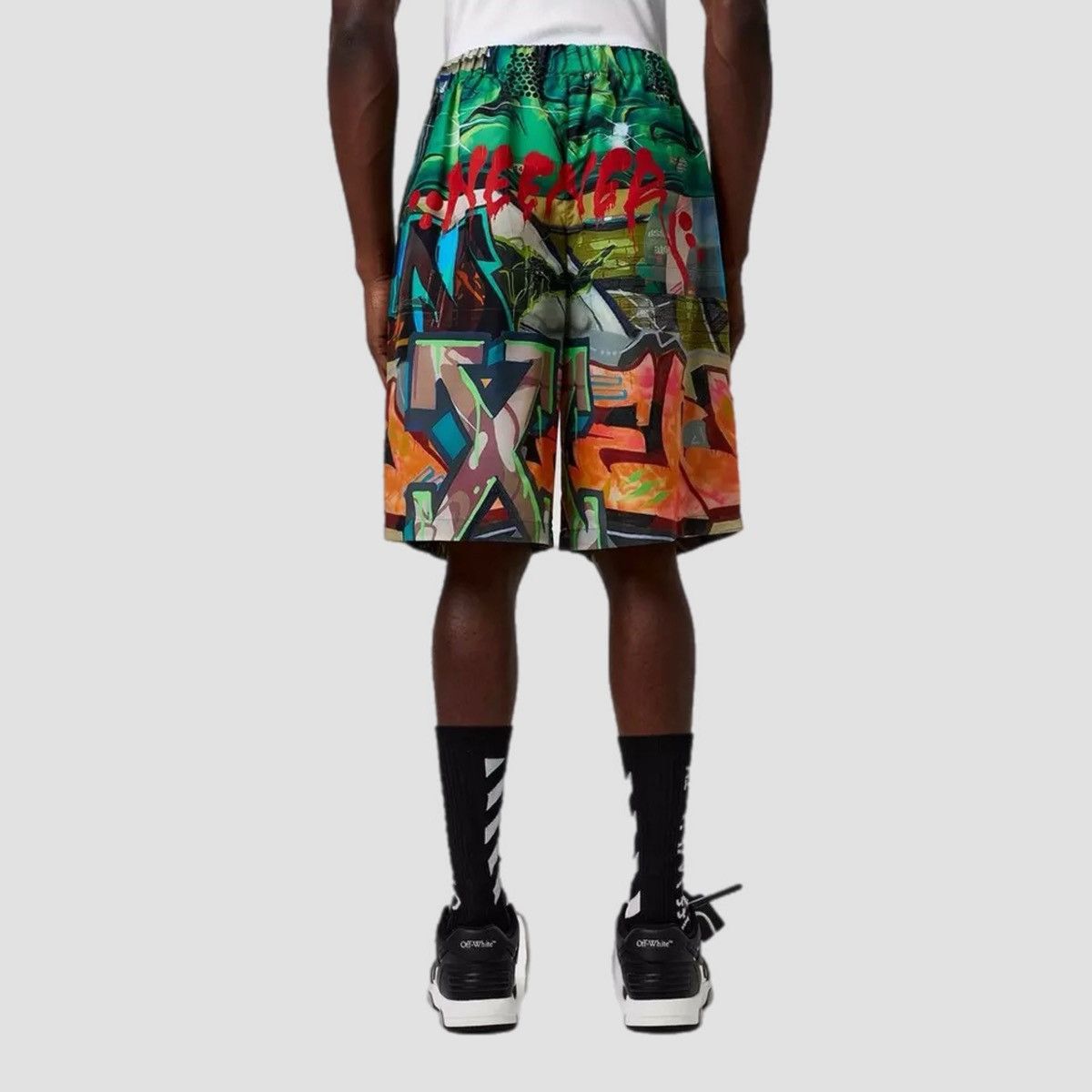 Off-White Off-White Graffiti Bermuda Shorts Size US 30 / EU 46 - 3 Thumbnail
