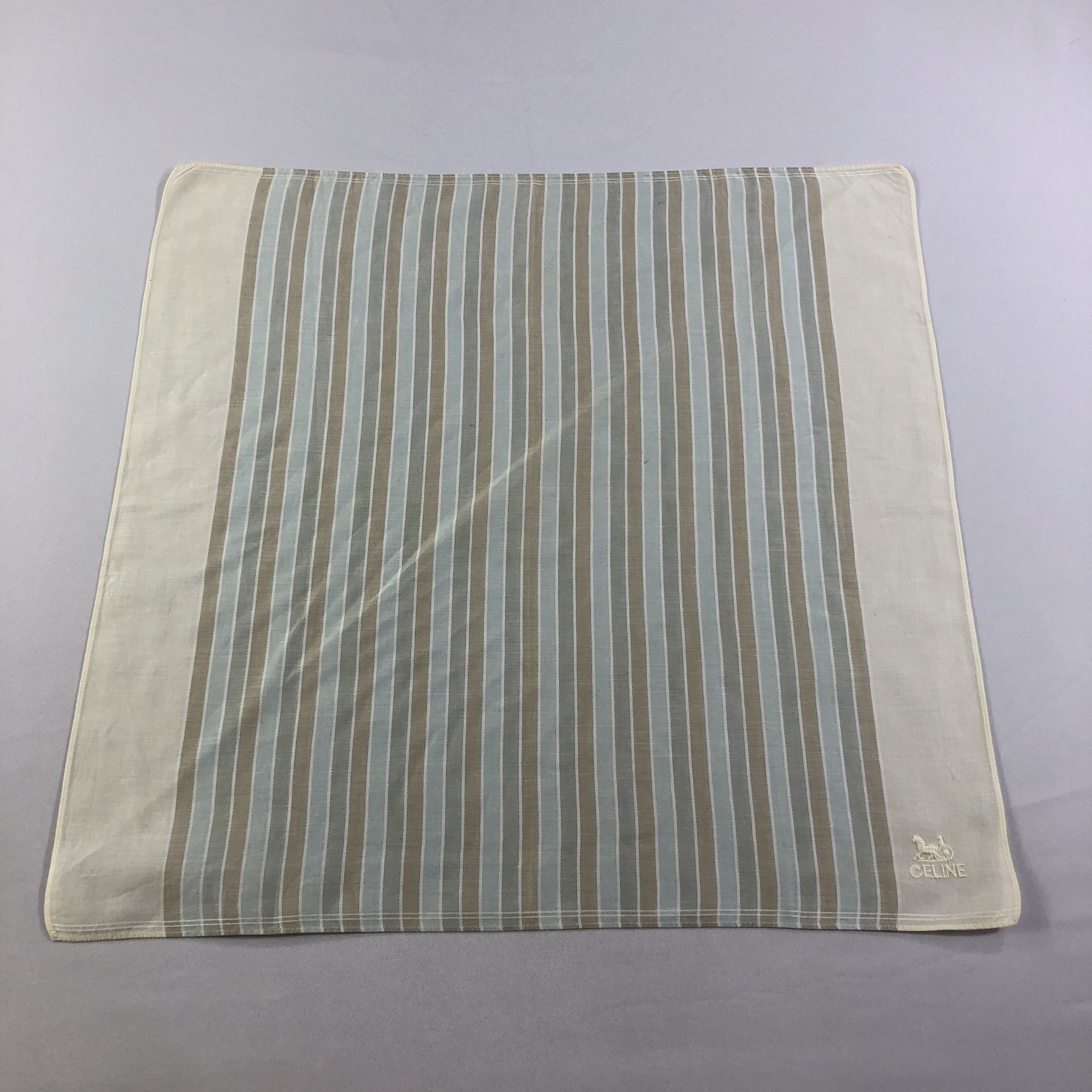 Celine Celine Stripes Handkerchief Neckerchief Bandana H2008 Size ONE SIZE - 3 Thumbnail
