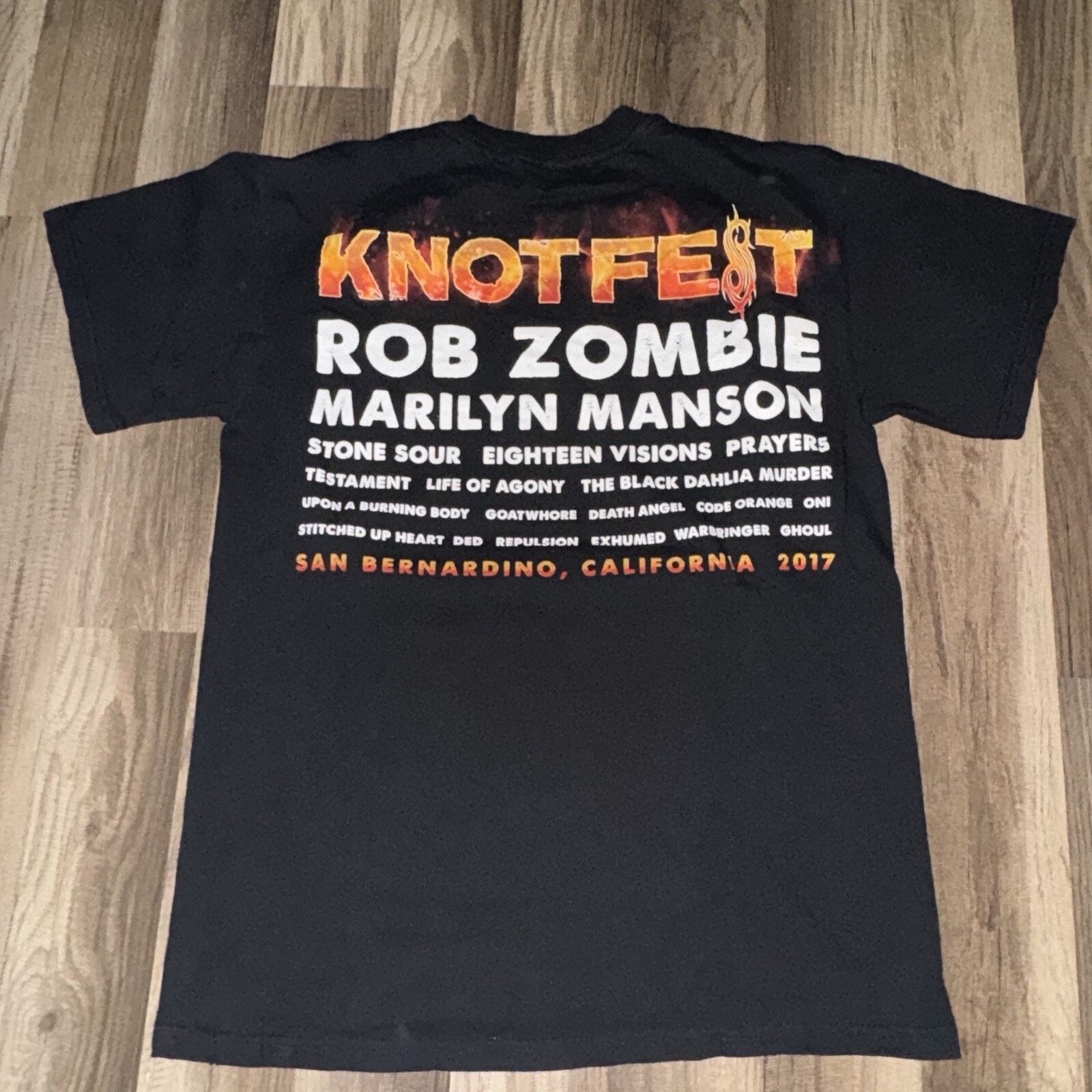 Band Tees × Vintage 2017 Knotfest T-Shirt Black M Rob Zombie Marilyn Manson Size US M / EU 48-50 / 2 - 5 Thumbnail
