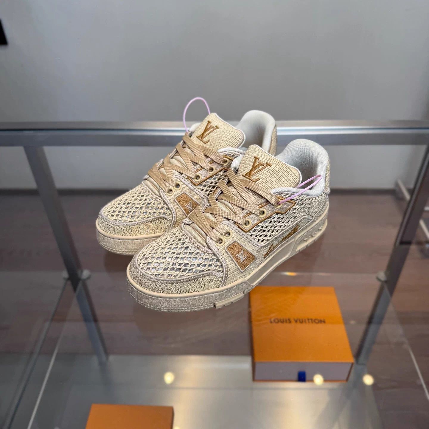 Louis Vuitton LV TRAINER Raffia Woven Beige UK3 37 99 Size US 6 / IT 36 - 1 Thumbnail