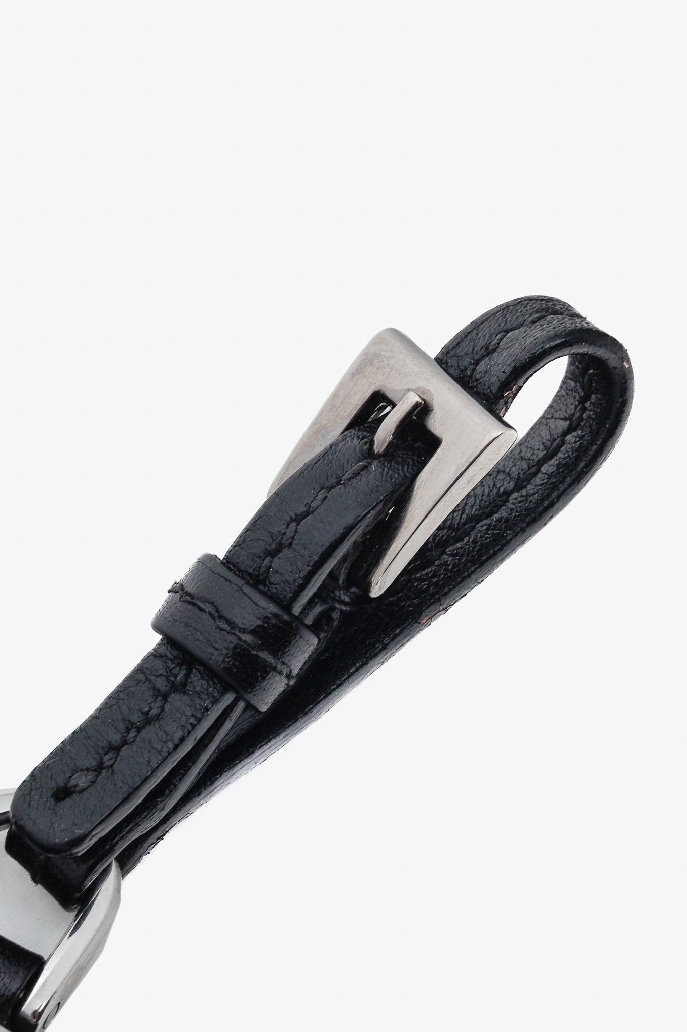 Prada Prada Black Leather SHW Ship-Motif Bag Charm Size ONE SIZE - 4 Thumbnail