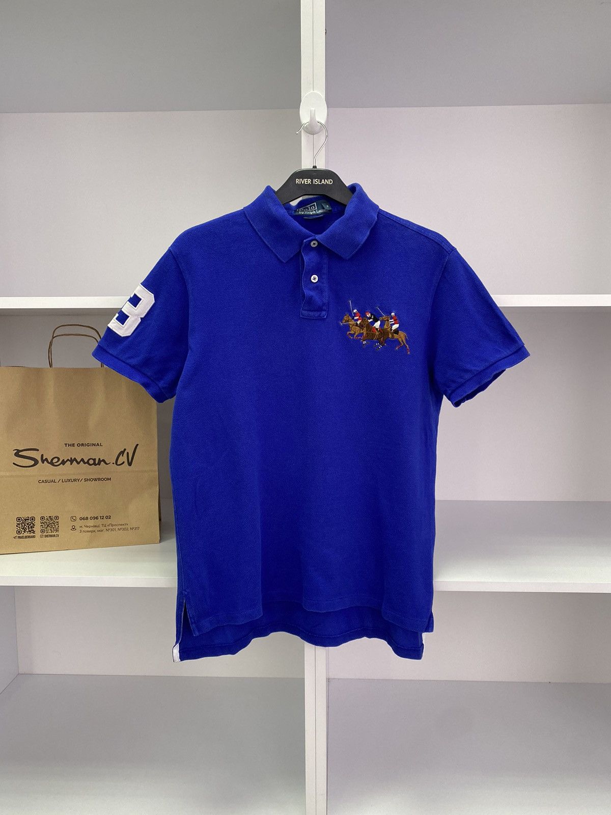 Polo Ralph Lauren × Vintage Vintage Polo Ralph Lauren Blue Polo T-Shirt Size US M / EU 48-50 / 2 - 2 Thumbnail