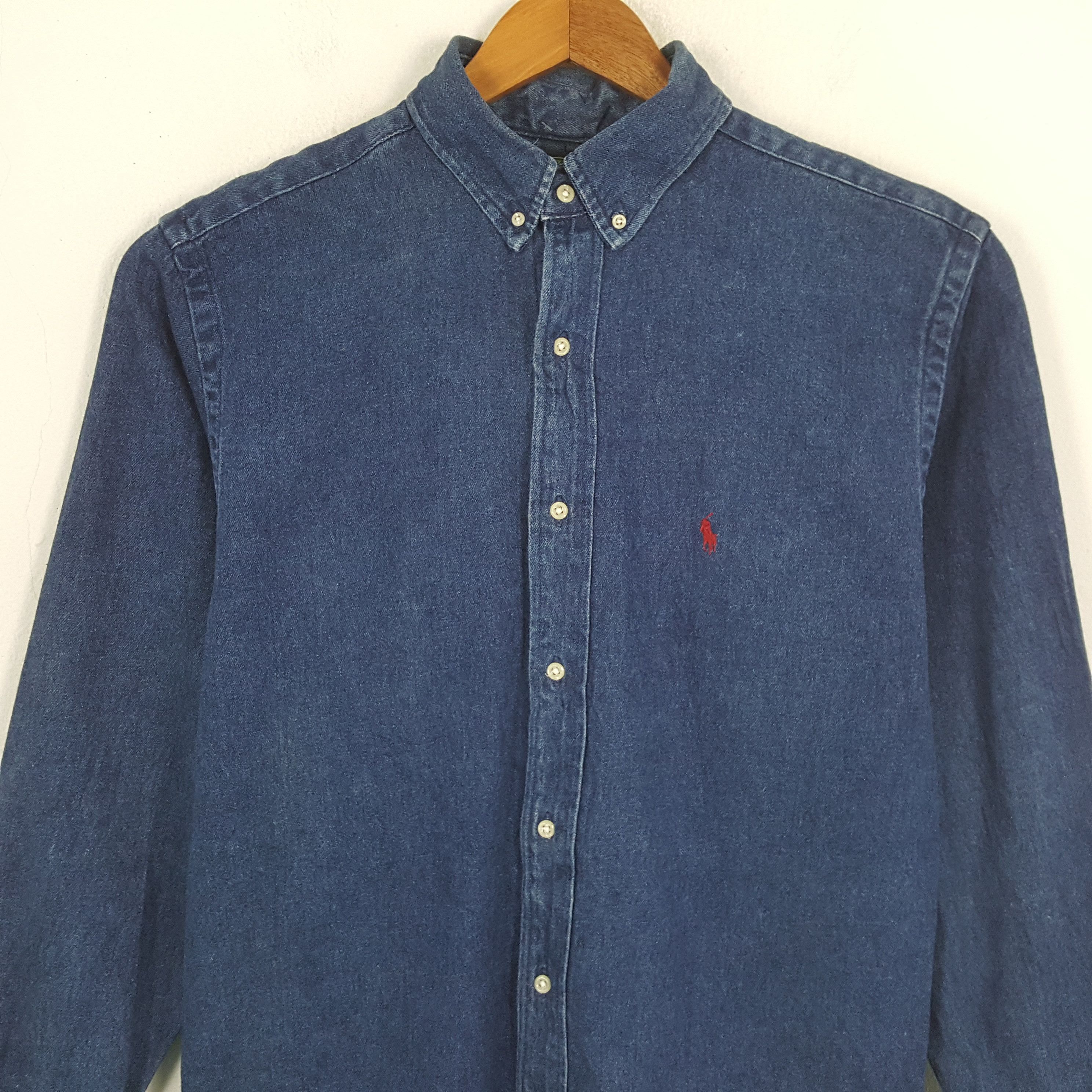 Polo Ralph Lauren × Vintage Vintage POLO by RALPH LAUREN Fashion Brand Denim Shirt Size US M / EU 48-50 / 2 - 2 Thumbnail