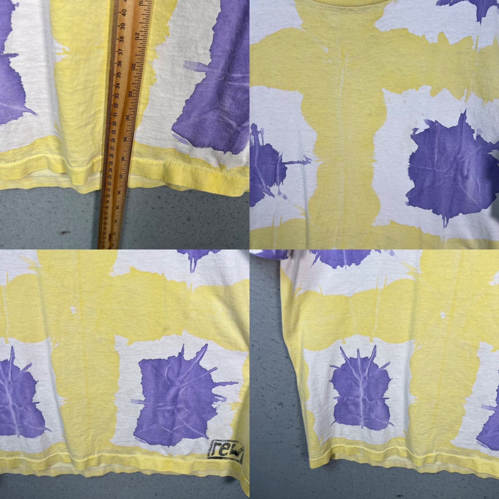 Vintage VINTAGE 90s Tie-Dye Yellow & Purple Graphic T-Shirt XL Sof Tee Mens Short Sleeve Crew Neck Cotton Made In USA 1990s Theme 90s Size US XL / EU 56 / 4 - 8 Thumbnail