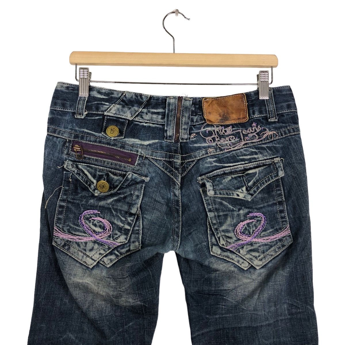 Japanese Brand 🔥Rare Bowcut Denim Distressed Jeans Riobera Designer Size US 30 / EU 46 - 8 Thumbnail