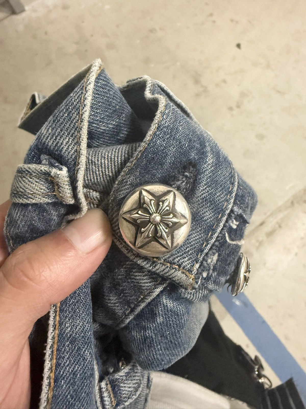 Chrome Hearts Chrome Hearts Canes Exclusive Diamond Crosses Sliver JEANS Size US 36 / EU 52 - 8 Thumbnail