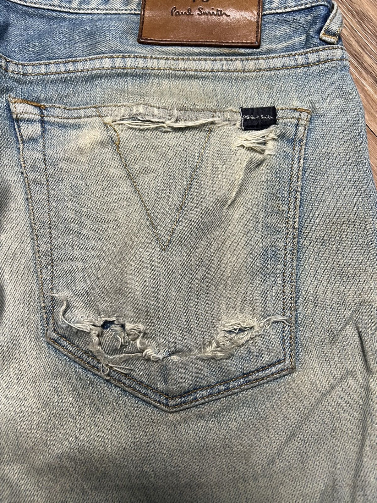 Paul Smith PS Paul Smith Distressed Denim Jeans (41) Size US 35 - 21 Thumbnail