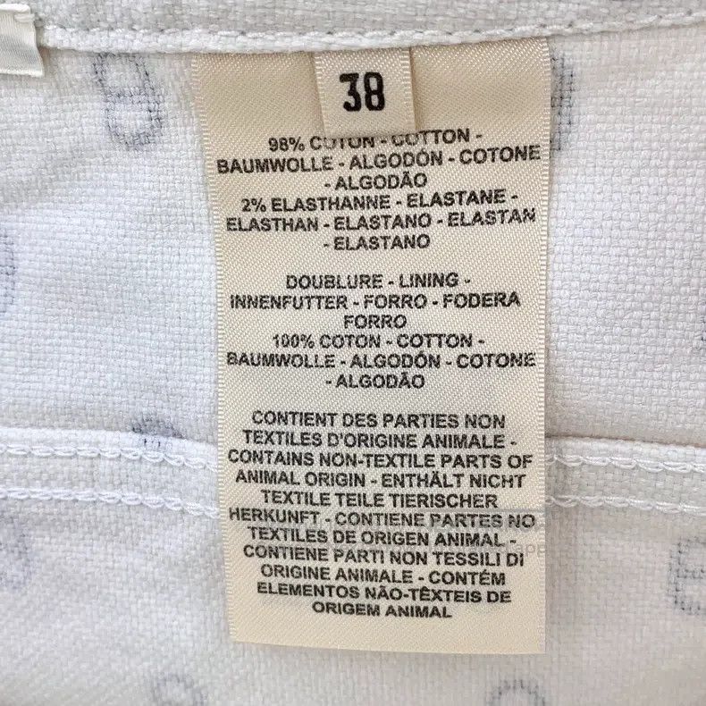 Hermes Hermes White pig nose full print cotton casual denim half Size 25" / US 0 / IT 36 - 8 Thumbnail