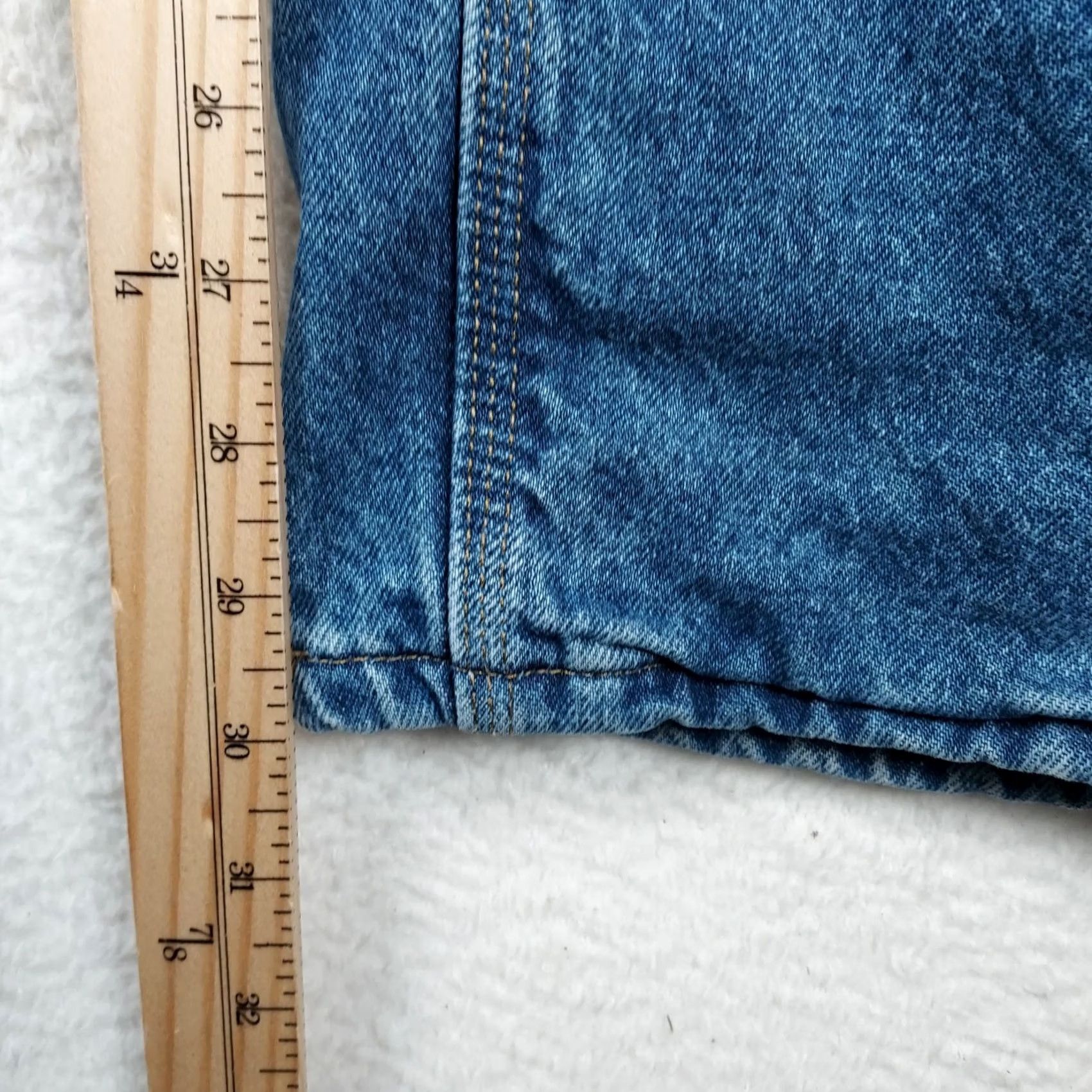 Carhartt Carhartt Mens Jeans Flannel Lined Carpenter Blue Denim 36x30 Relaxed Fit Size US 36 / EU 52 - 7 Thumbnail
