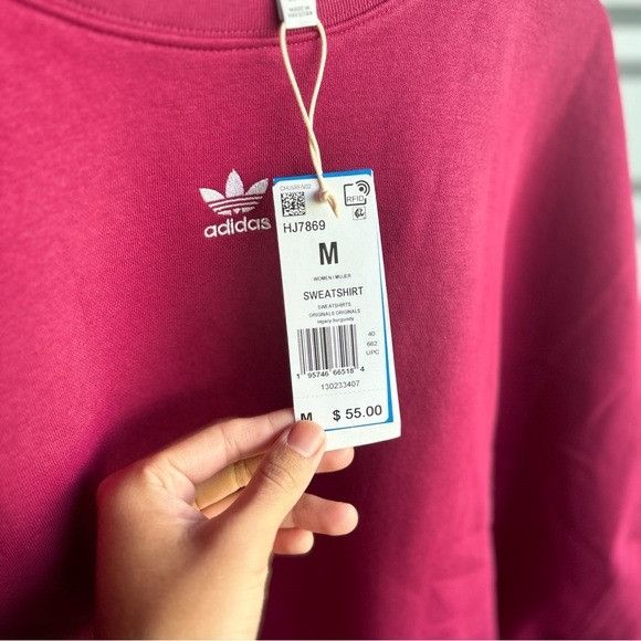 Adidas NWT ADIDAS WOMEN’S BOLD PINK ADICOLOR ESSENTIAL FLEECE SZ M Size M / US 6-8 / IT 42-44 - 2 Thumbnail