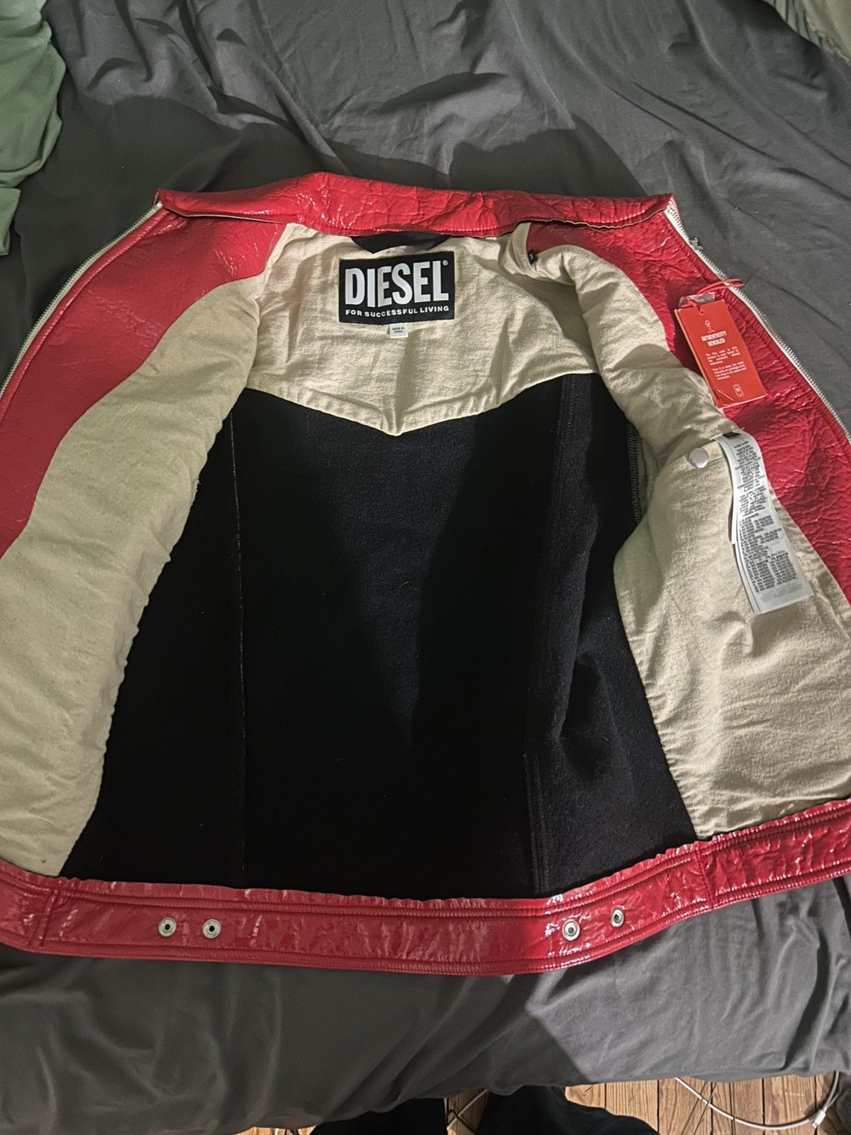 Diesel Diesel Red Vinyl Jacket Size US M / EU 48-50 / 2 - 3 Thumbnail