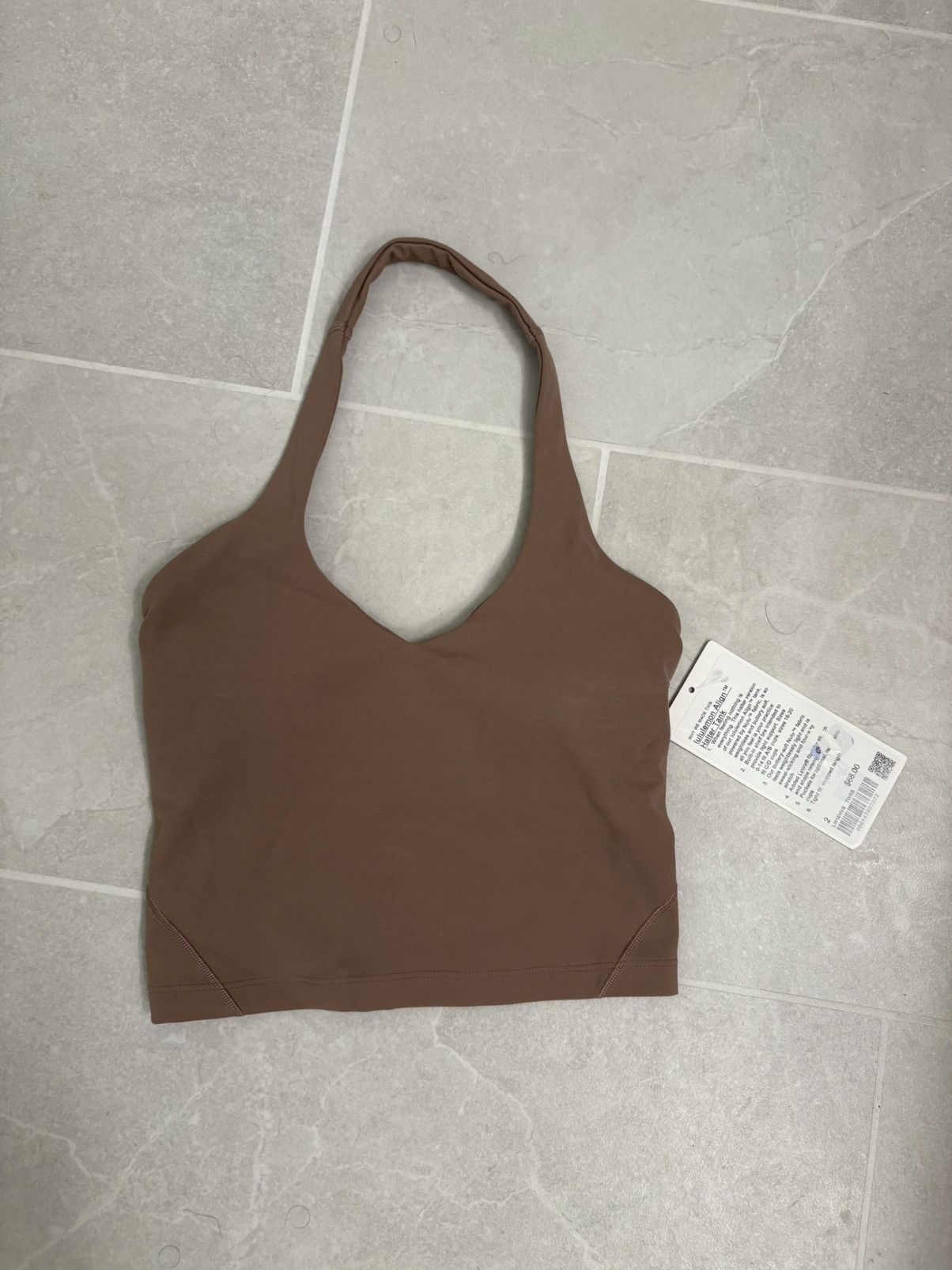 Lululemon Lululemon Align Halter Cropped Nulu Tank in Java Size 2 Size XS / US 0-2 / IT 36-38 - 3 Thumbnail