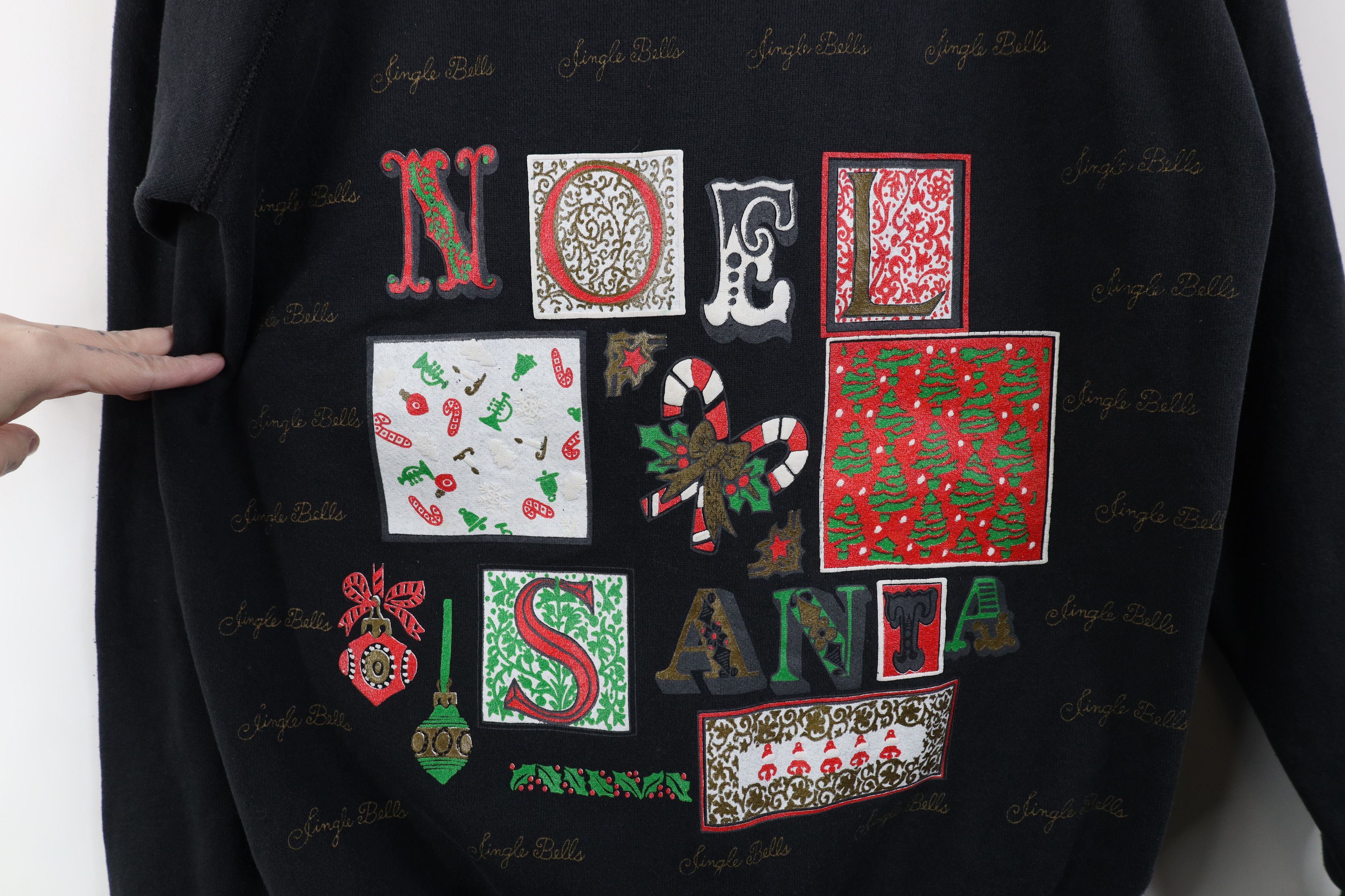 Vintage Vintage 90s Noel Santa Christmas Crewneck Sweatshirt USA Size L / US 10 / IT 46 - 4 Thumbnail