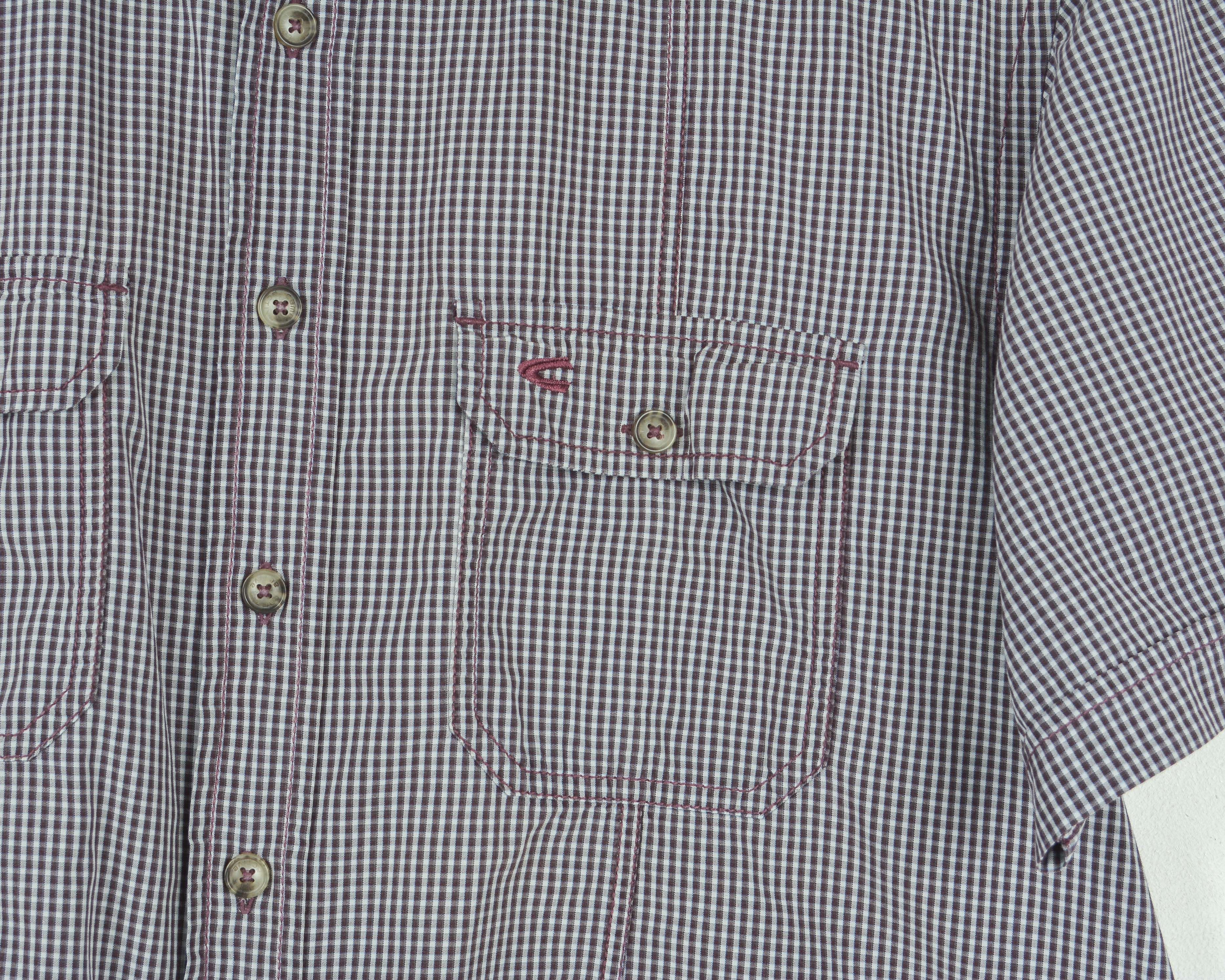 camel active Short Sleeve Summer L Shirt Check Casual Tartan Button Top Size US L / EU 52-54 / 3 - 7 Thumbnail
