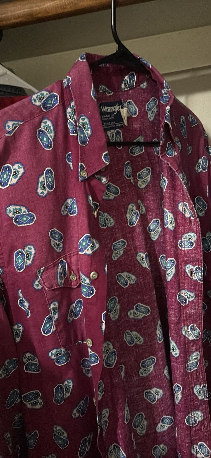 Wrangler Vintage Mens Wrangler Button Ups size L $75 Size US L / EU 52-54 / 3 - 1 Thumbnail