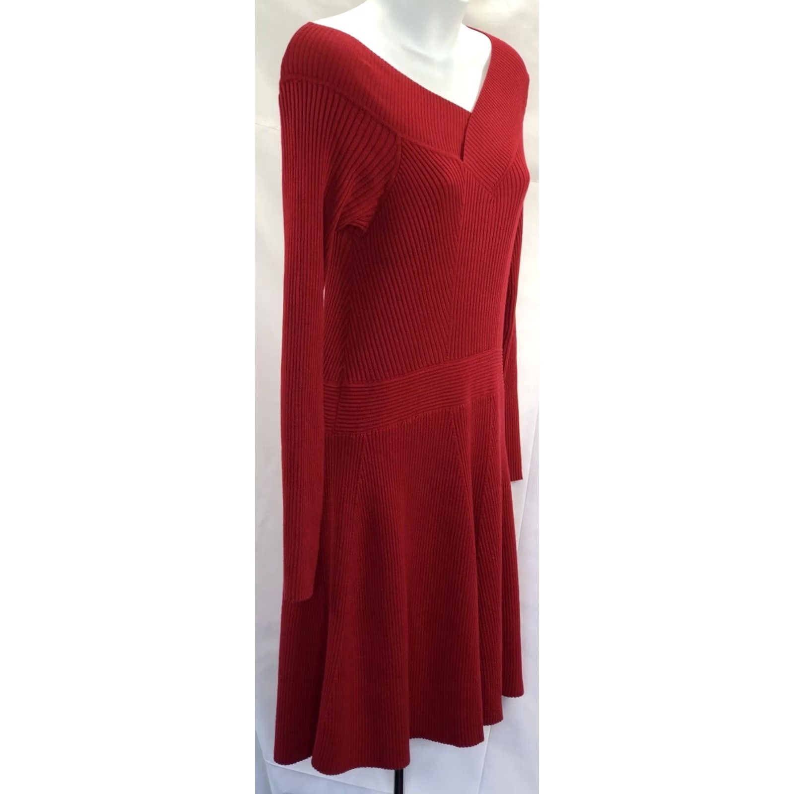 Vintage VINTAGE Candies Sweater Dress XL Jrs Red V-Neck Long Sleeve Fit & Flare Y2K Dressmens? Size XL / US 12-14 / IT 48-50 - 3 Thumbnail