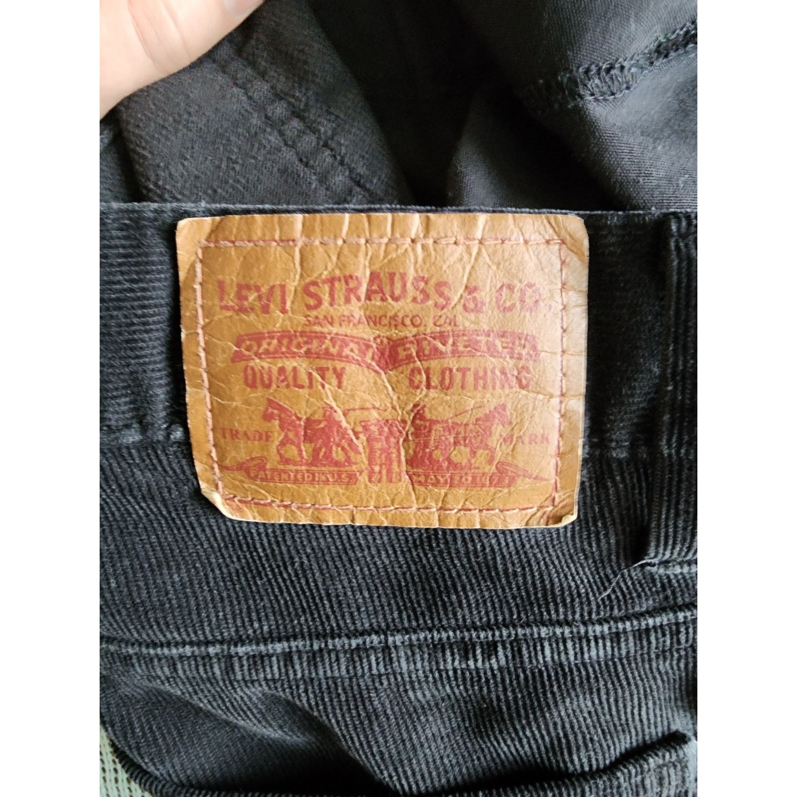 Levi's Levi's 549 Men's Corduroy Pants 34x30 Black Low Loose Fit Size US 34 / EU 50 - 5 Thumbnail