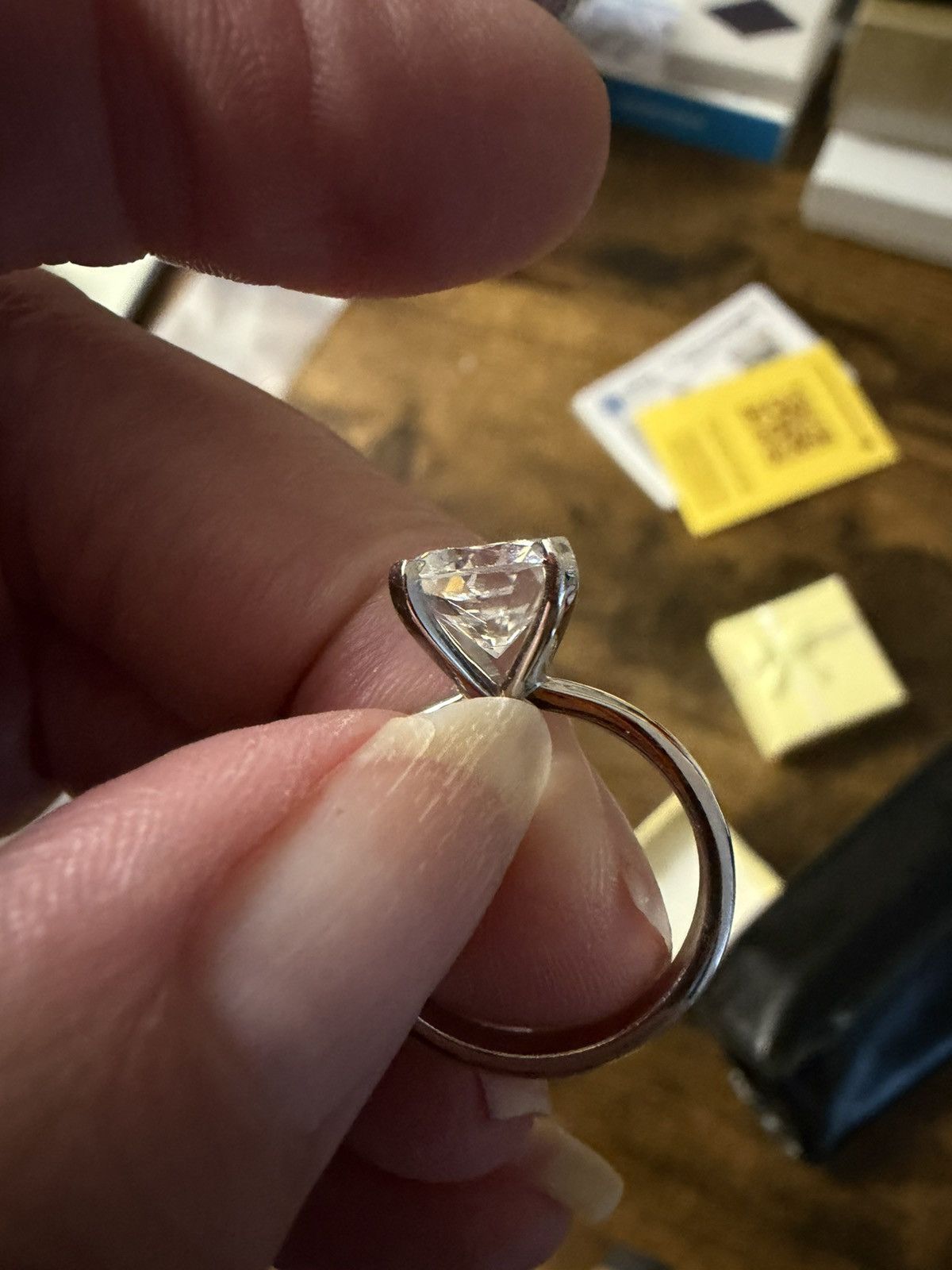 Other Certified 14kt white gold cushion cut 2.60 carat diamond Size ONE SIZE - 4 Thumbnail
