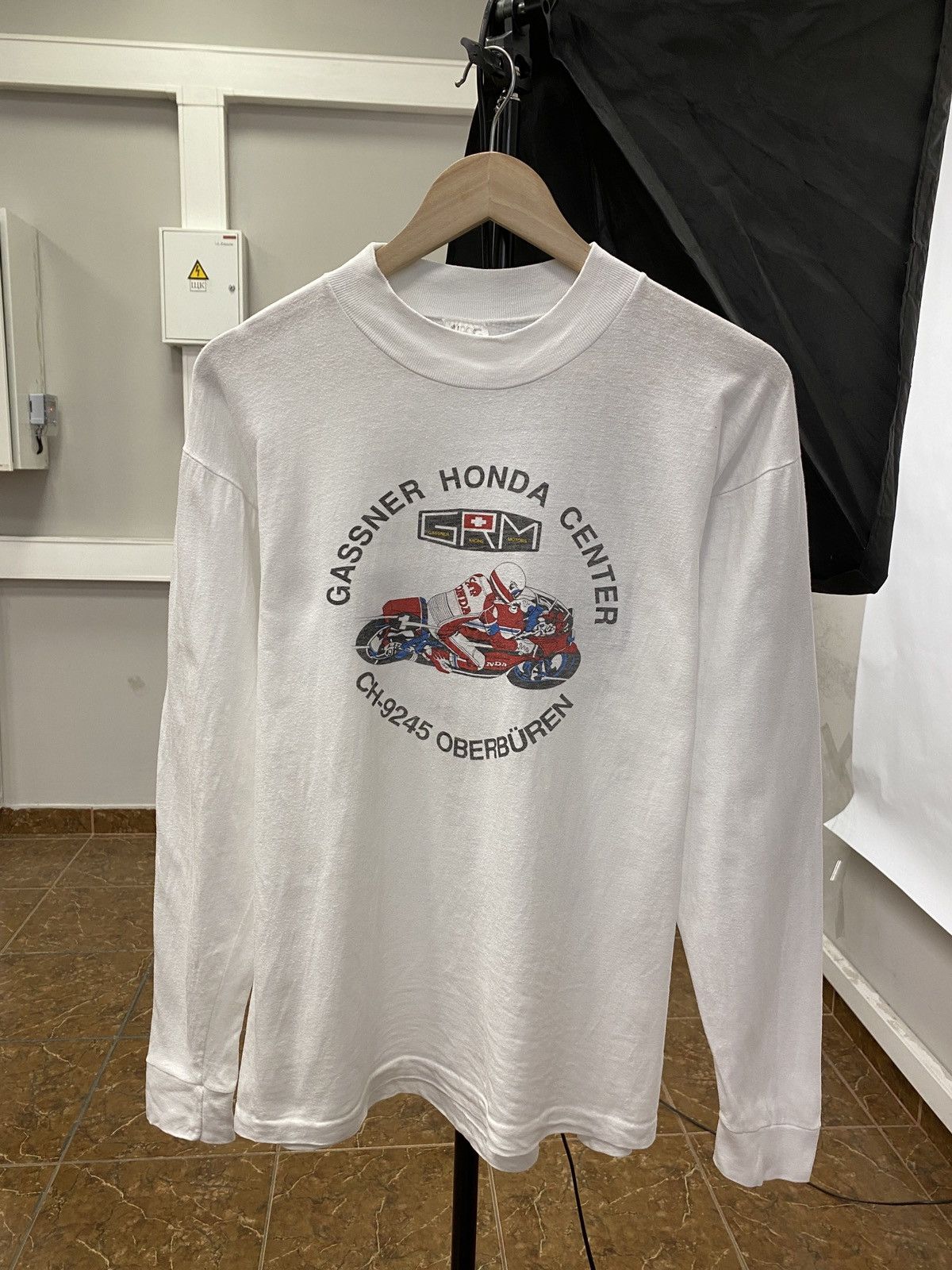 Honda 🇨🇭 Vintage 90s Honda Switzerland Gassner Racing Long Sleeve Size US M / EU 48-50 / 2 - 1 Thumbnail