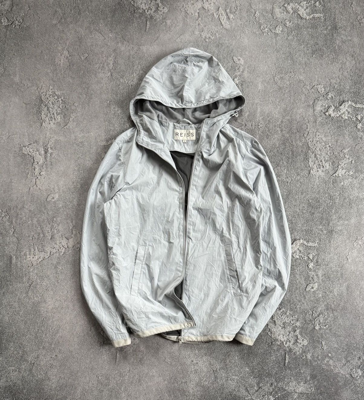 Designer × Reiss Reiss M nylon zip hooded jacket light longsleeve windbreaker Size US M / EU 48-50 / 2 - 1 Thumbnail
