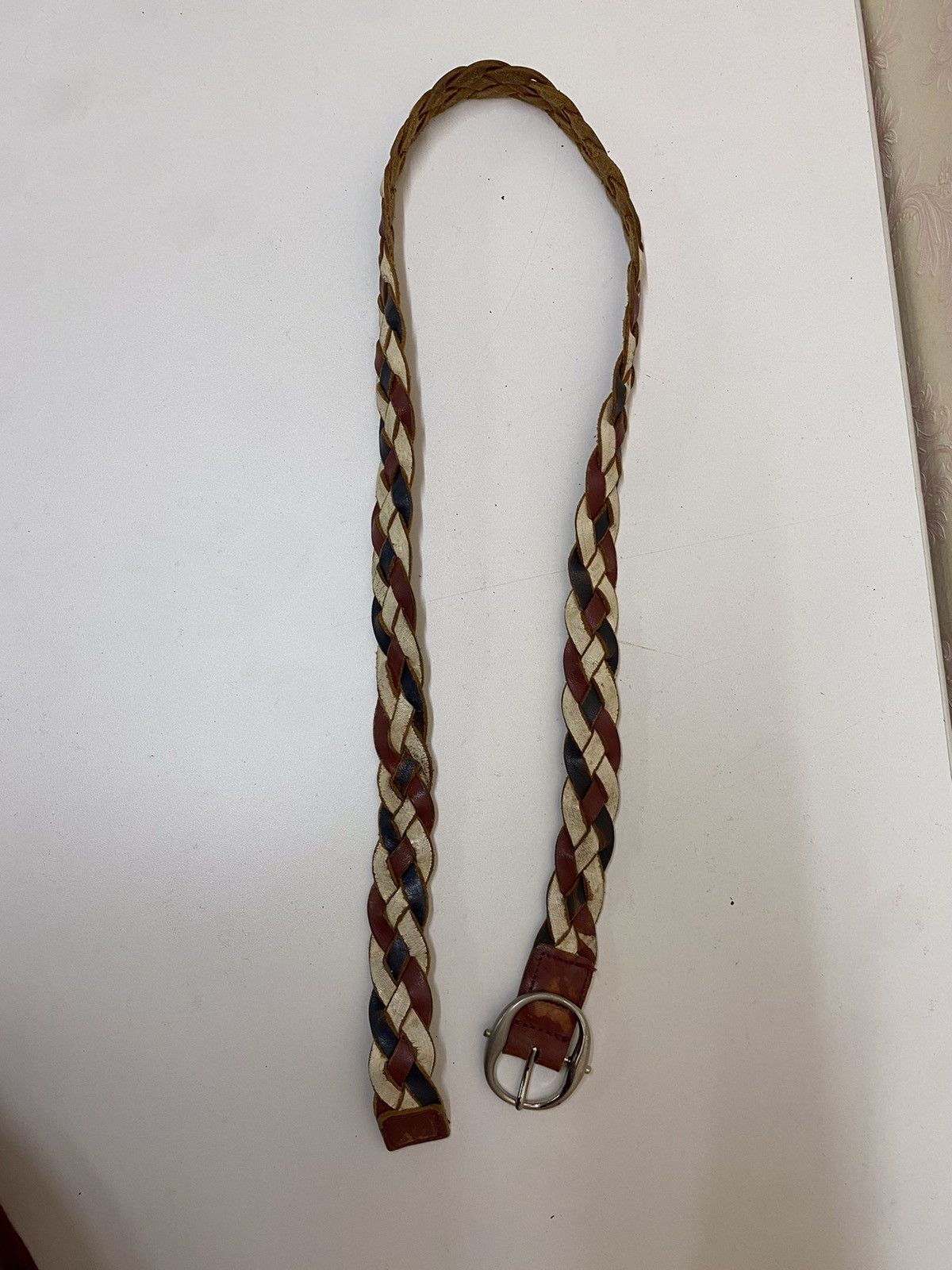 Japanese Brand Japanese Brand Braided Leather Buckle Belt Size ONE SIZE - 4 Thumbnail