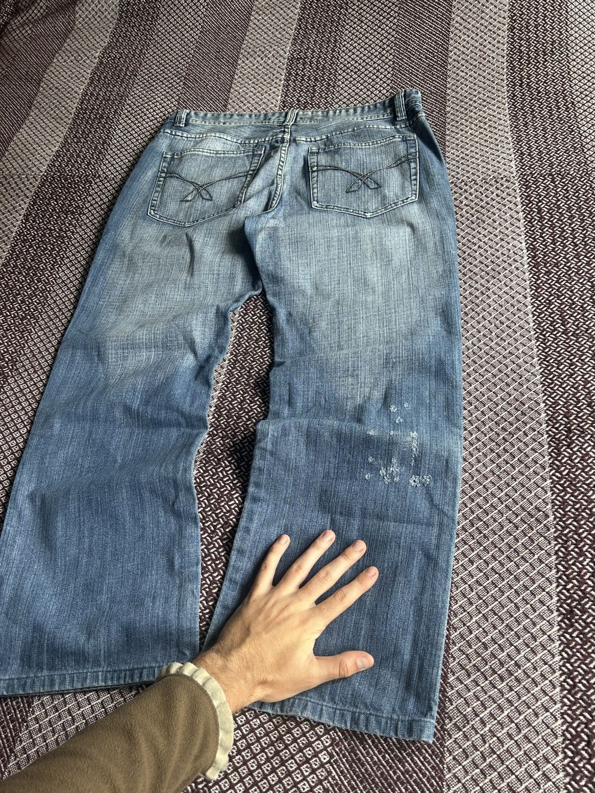 Vintage Vintage Smog Distressed Denim Jeans Baggy Faded Streetwear Size US 36 / EU 52 - 4 Thumbnail