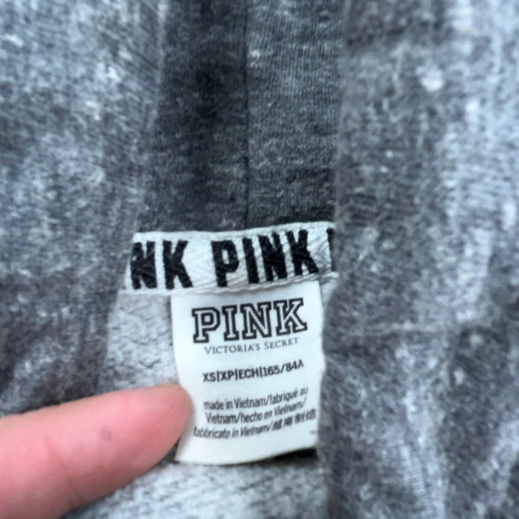 Victoria's Secret Victoria's Secret Pink Sweatshirt Women XS Gray White Sweater Spell Out Loose Fit Sweater XL? Size XS / US 0-2 / IT 36-38 - 3 Thumbnail