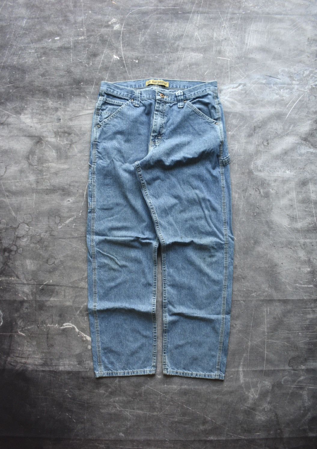 Vintage Vintage Y2K Lee Durgarees Carpenter Denim Jeans (33X32) Size US 33 - 1 Thumbnail