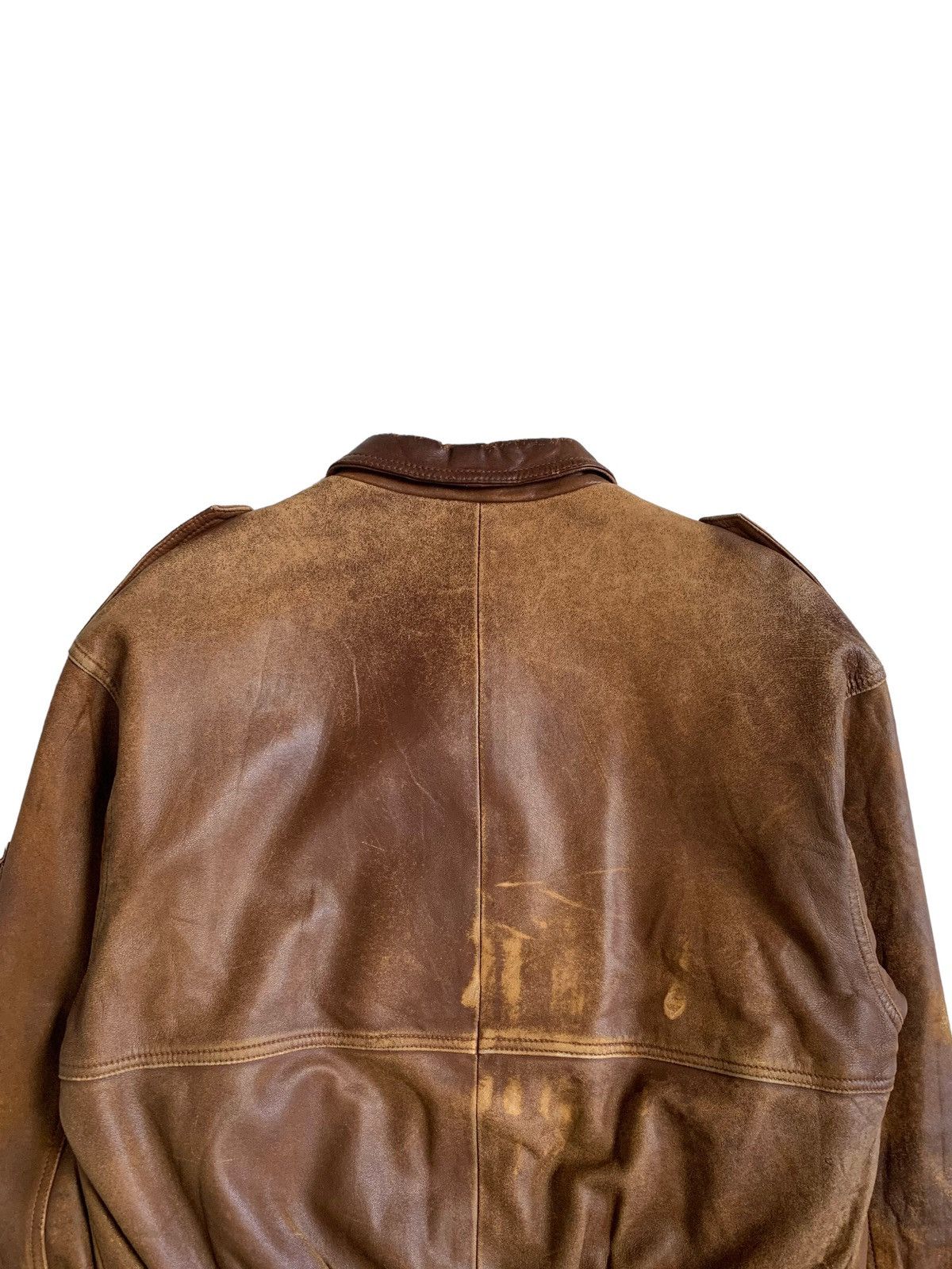 If Six Was Nine 1990s Luau Atsukawa - 3D Pocket Leather Cargo Jacket Size US L / EU 52-54 / 3 - 10 Thumbnail