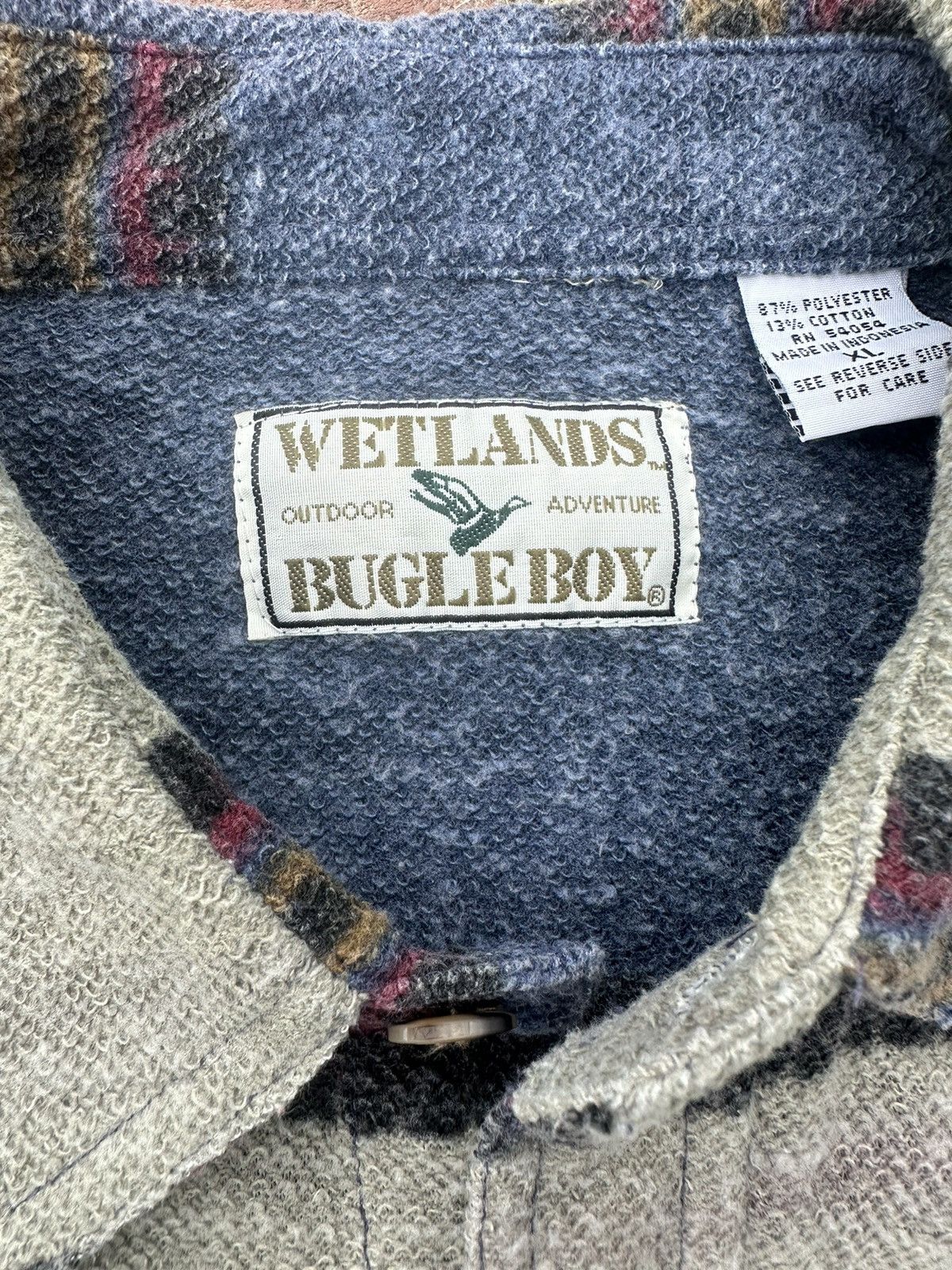 Bugle Boy × Vintage 90s Vintage Knit Flannel Size US XL / EU 56 / 4 - 4 Thumbnail