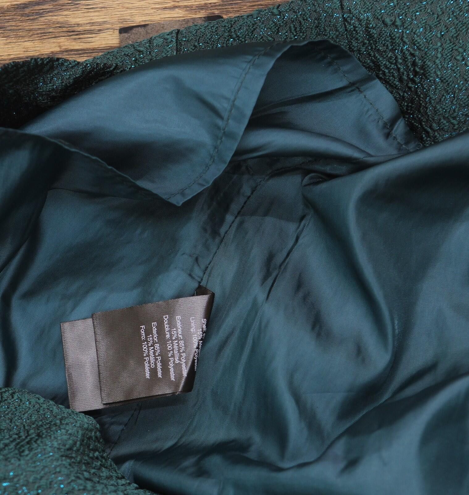 Donna Karan Nwt Donna Karan Metallic Jacquard Dress Spruce Green 12p Size XL / US 12-14 / IT 48-50 - 6 Thumbnail