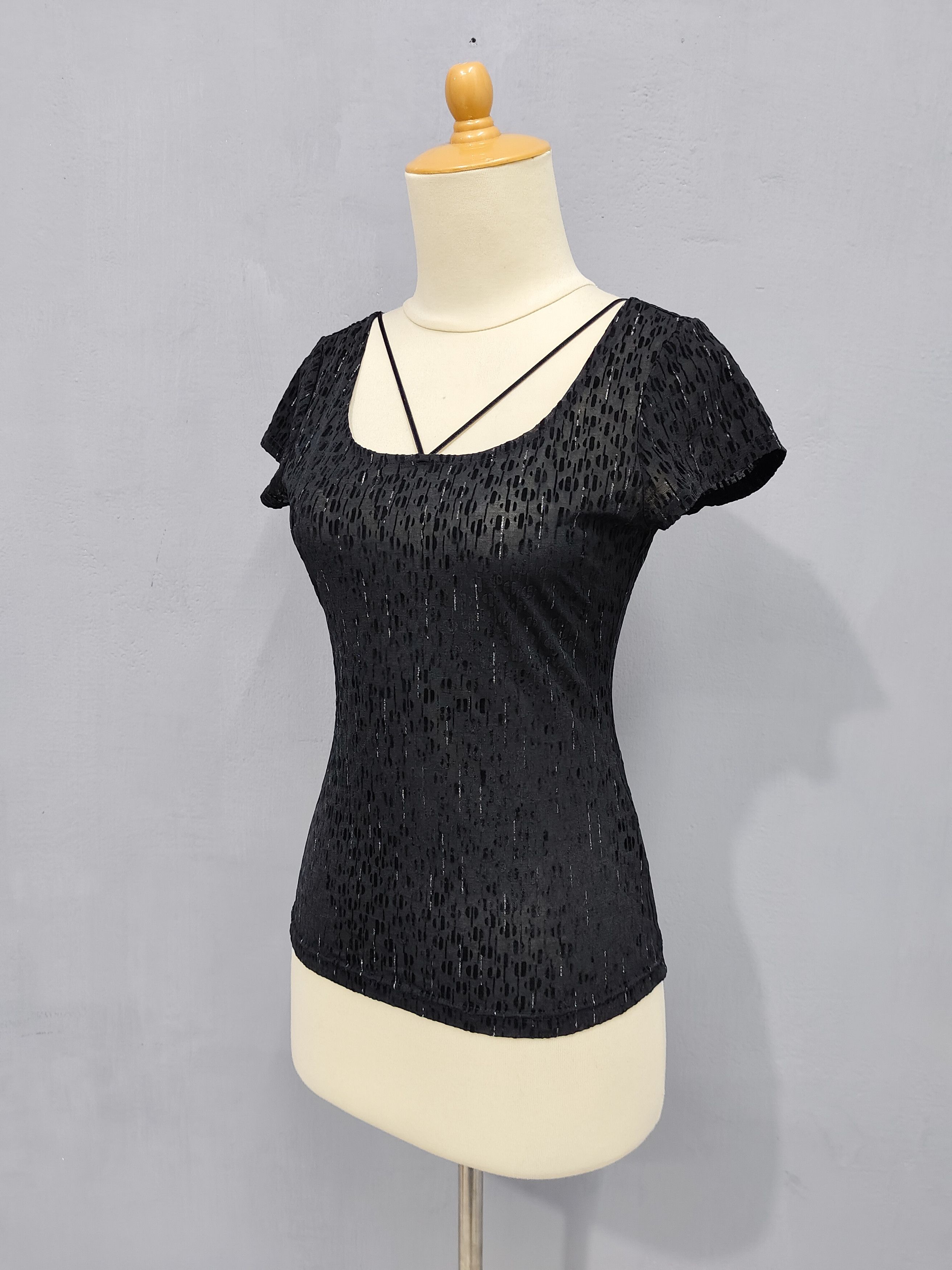 Michel Klein 2000s Michel Klein-Gothic Textured Abstract Dash Pattern Top Size M / US 6-8 / IT 42-44 - 4 Thumbnail