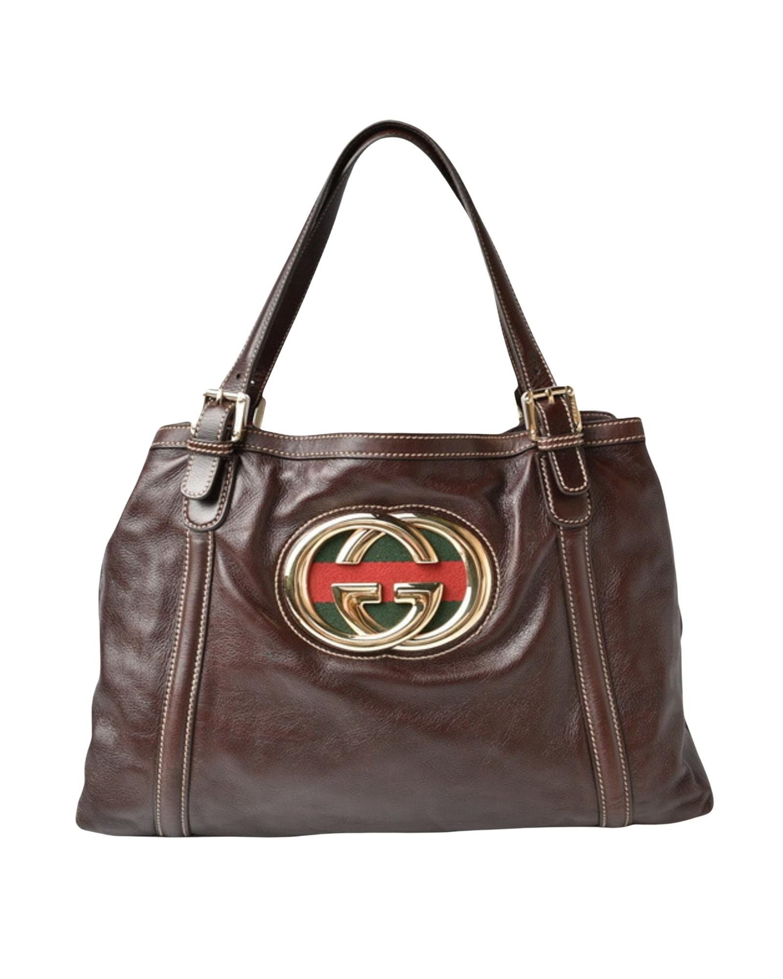 image of Practical And Elegant Gucci Leather Bag in Brown, Women's