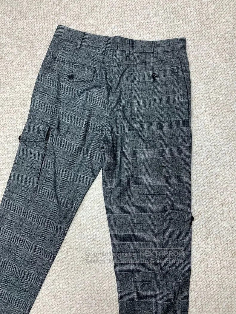 Brunello Cucinelli Brunello Cucinelli Gray Plaid Wool Cargo Pants. Size US 34 / EU 50 - 9 Thumbnail