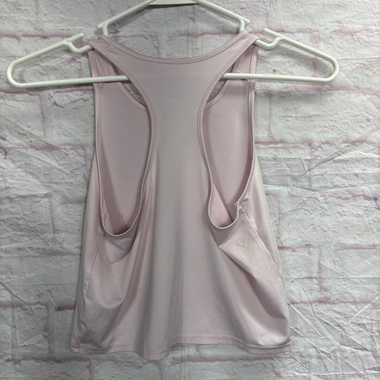 Athletic Works Athletic Works Pink Girls Medium (7/8) Racerback Tank Top Size M / US 6-8 / IT 42-44 - 3 Thumbnail