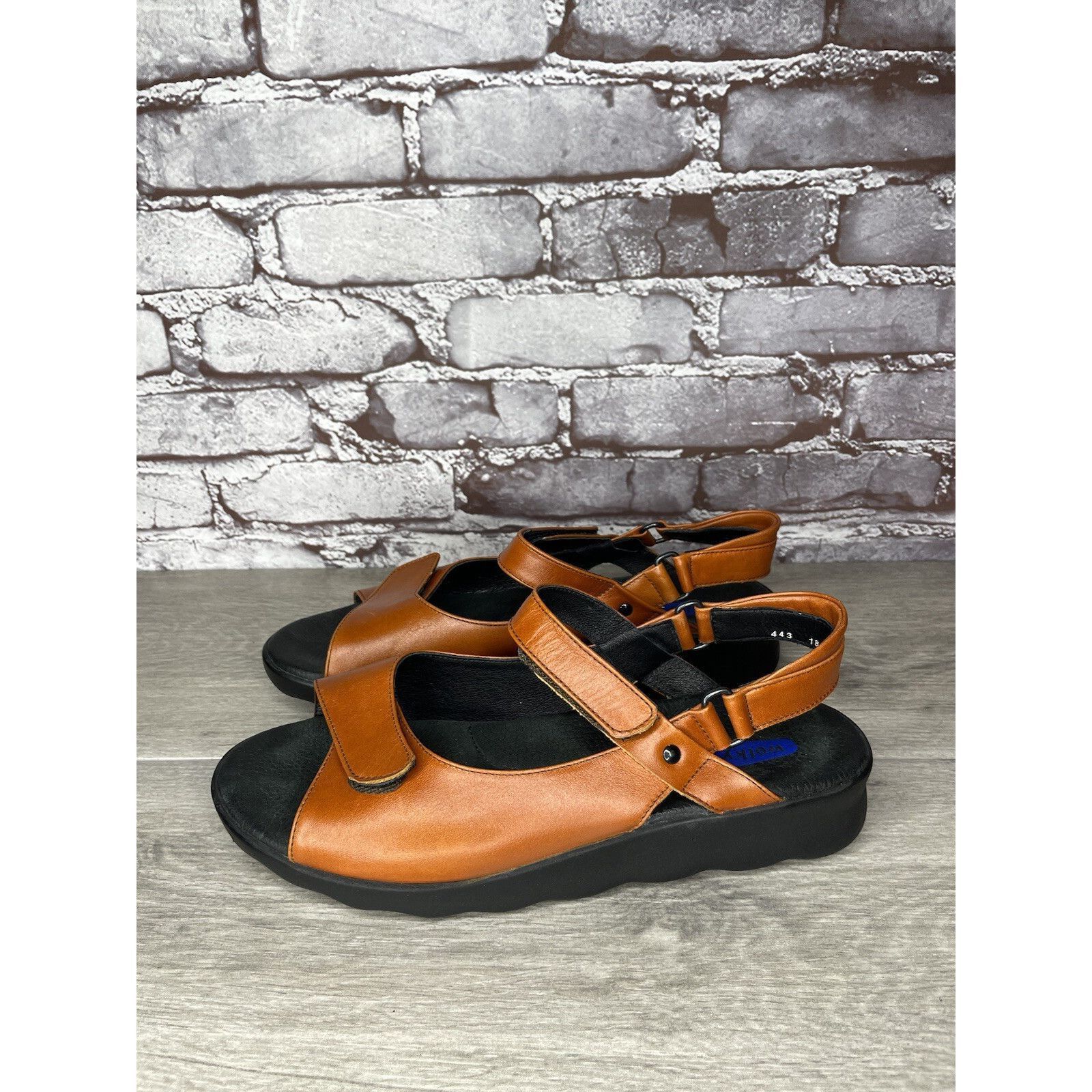 Other Wolky Brown Leather Strappy Comfort Wedge Ankle Strap Sandal Size US 11 / IT 41 - 23 Thumbnail