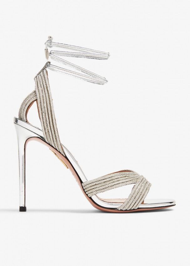 Aquazzura o1srvl11e1024 Heel in Silver Size US 7 / IT 37 - 1 Thumbnail