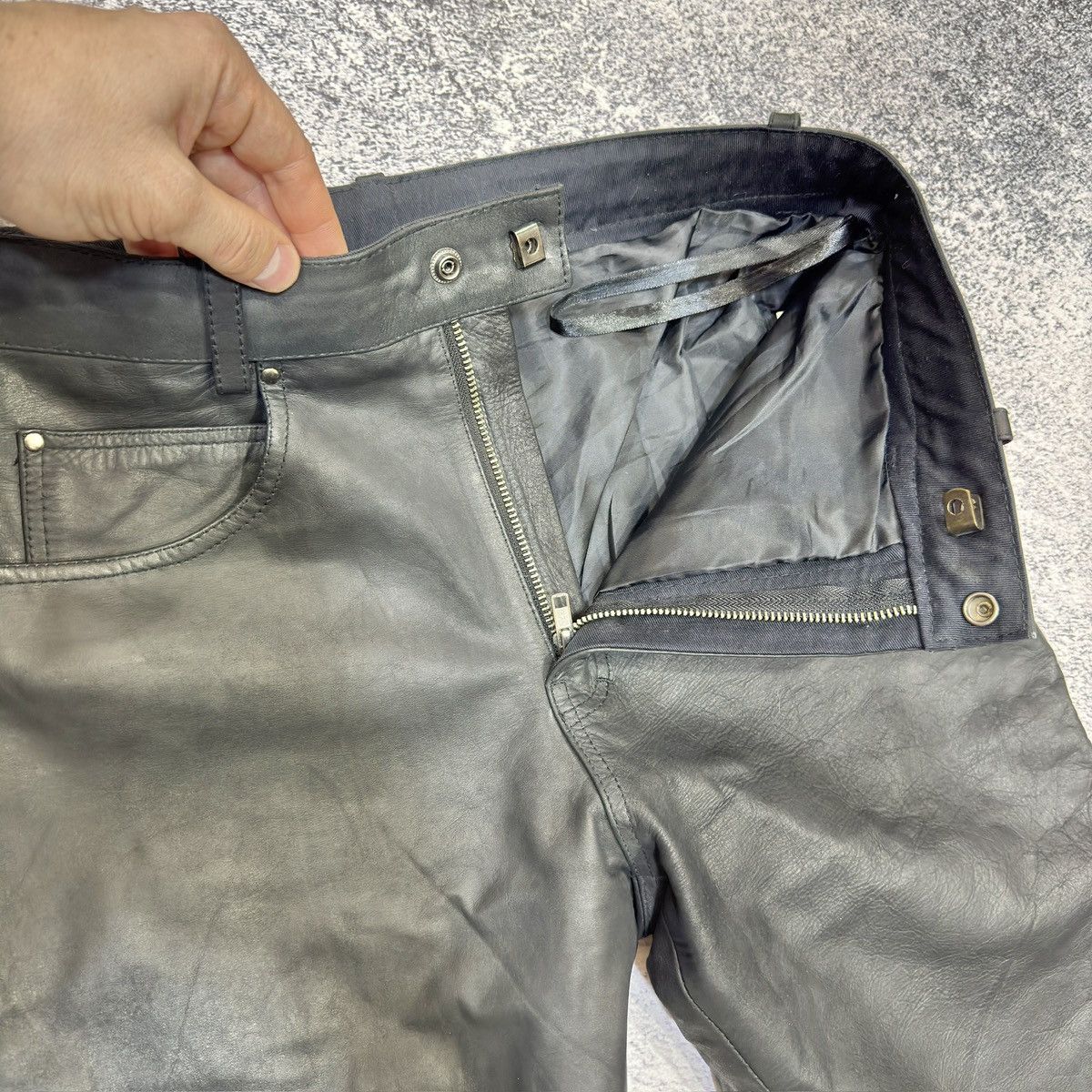 Genuine Leather Held The Emotion Black Genuine Leather Pants 32 size M Size US 32 / EU 48 - 6 Thumbnail